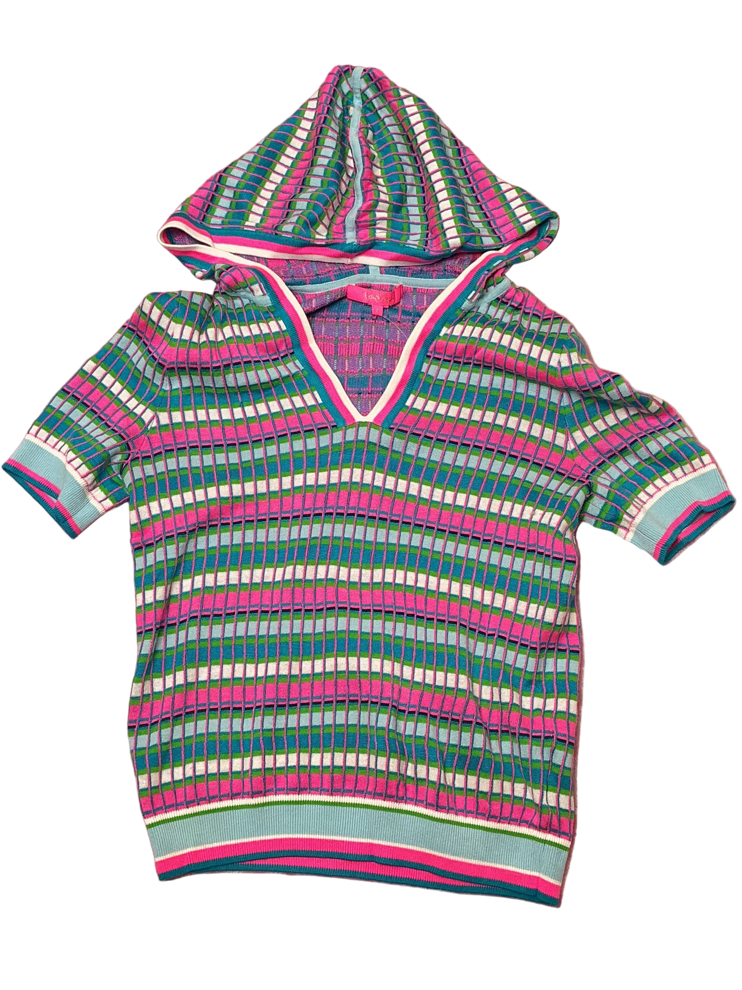 Lilly Pulitzer Knitted Hoodie Top - Size S