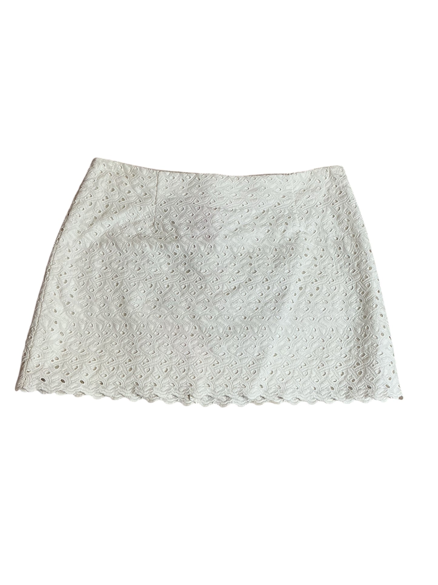 Lilly Pulitzer Tate Skirt Resort White Current Eyelet (HTF) - Size 10
