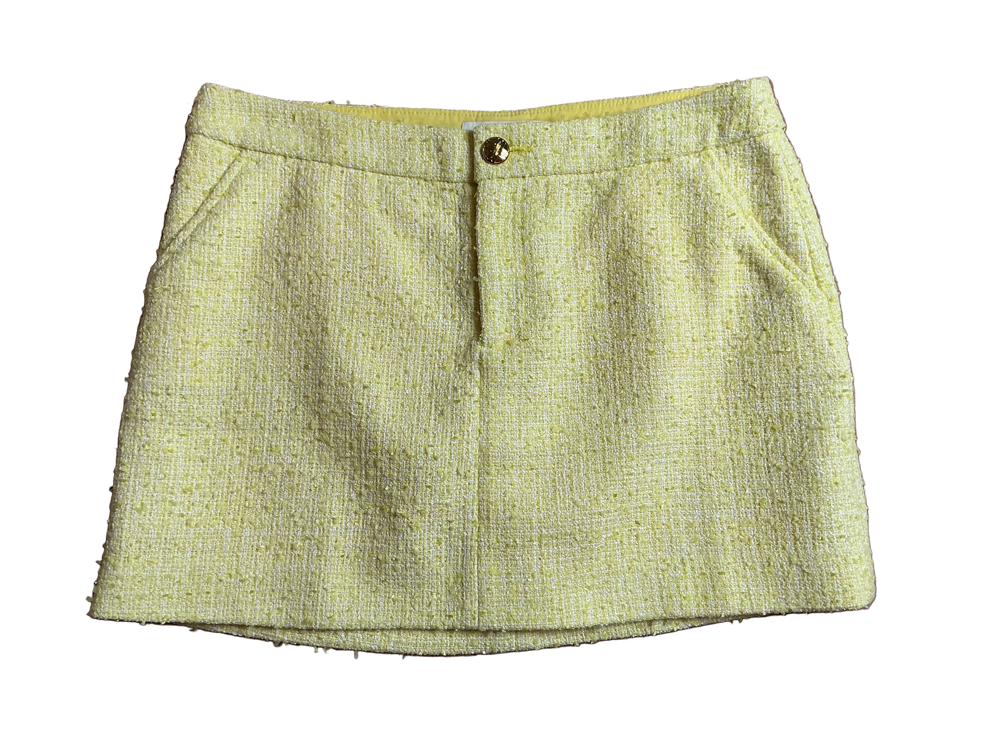 Lilly Pulitzer NWT Colette Mini Skort Finch Yellow Chic Chick Boucle - Size 8