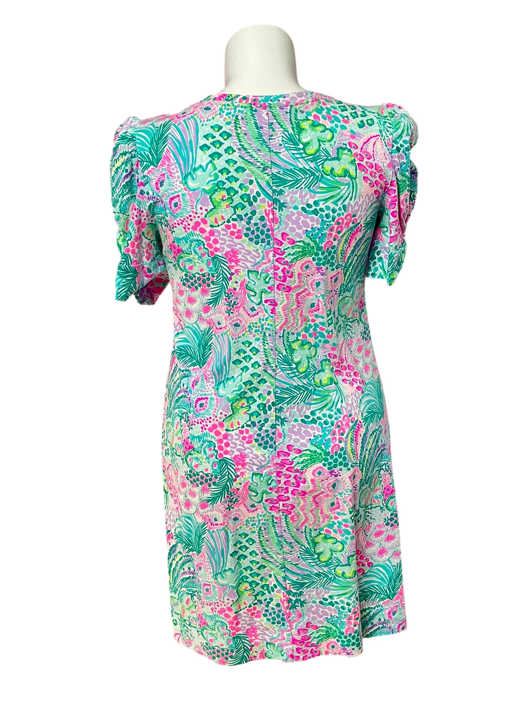 Lilly Pulitzer Hayden Short Sleeve Dress - Multi Banana Split - Size XL