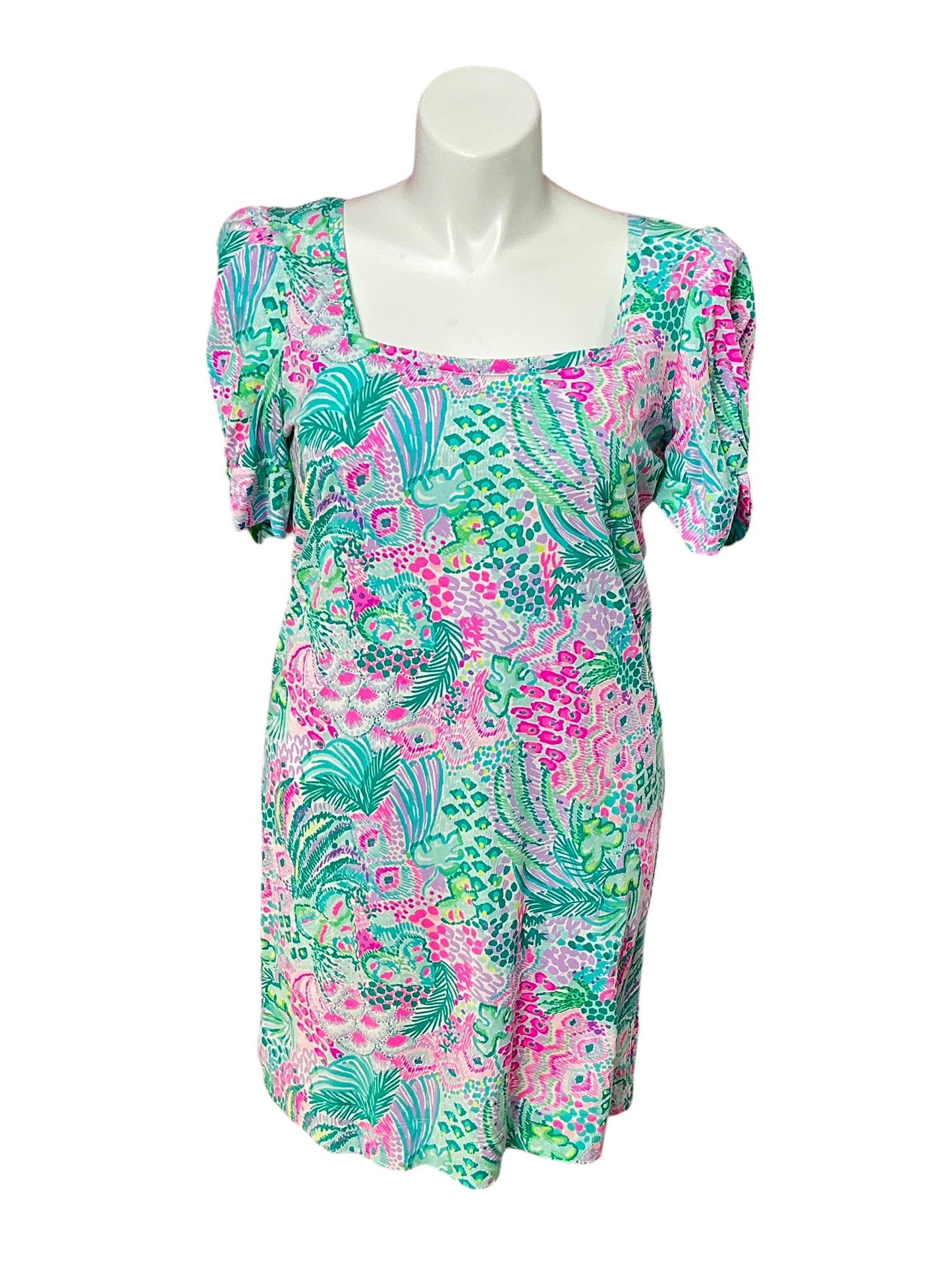 Lilly Pulitzer Hayden Short Sleeve Dress - Multi Banana Split - Size XL