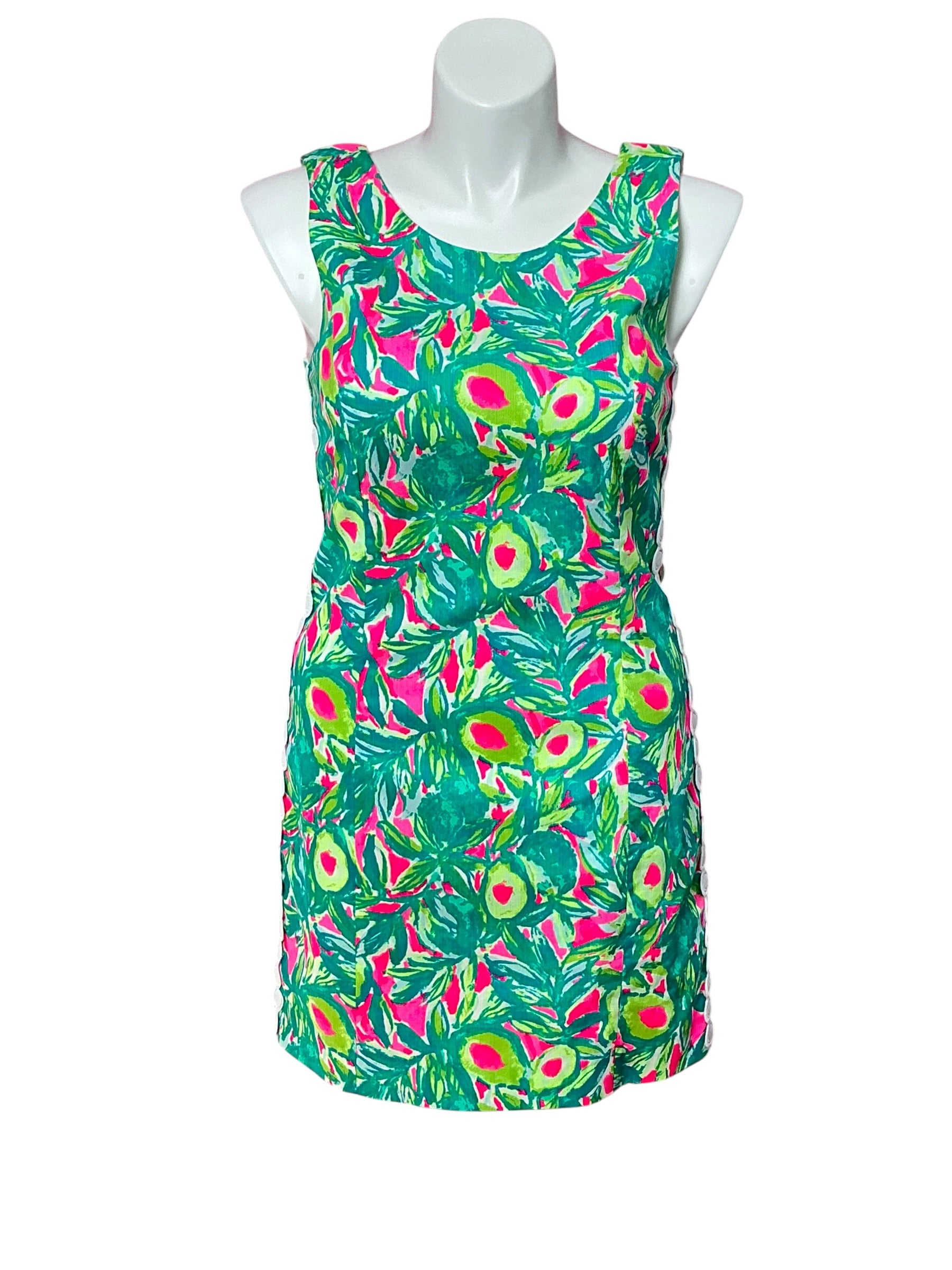 Lilly Pulitzer (Holy Grail) Mila Shift - Pink Sunset Guac And Roll - Size 12