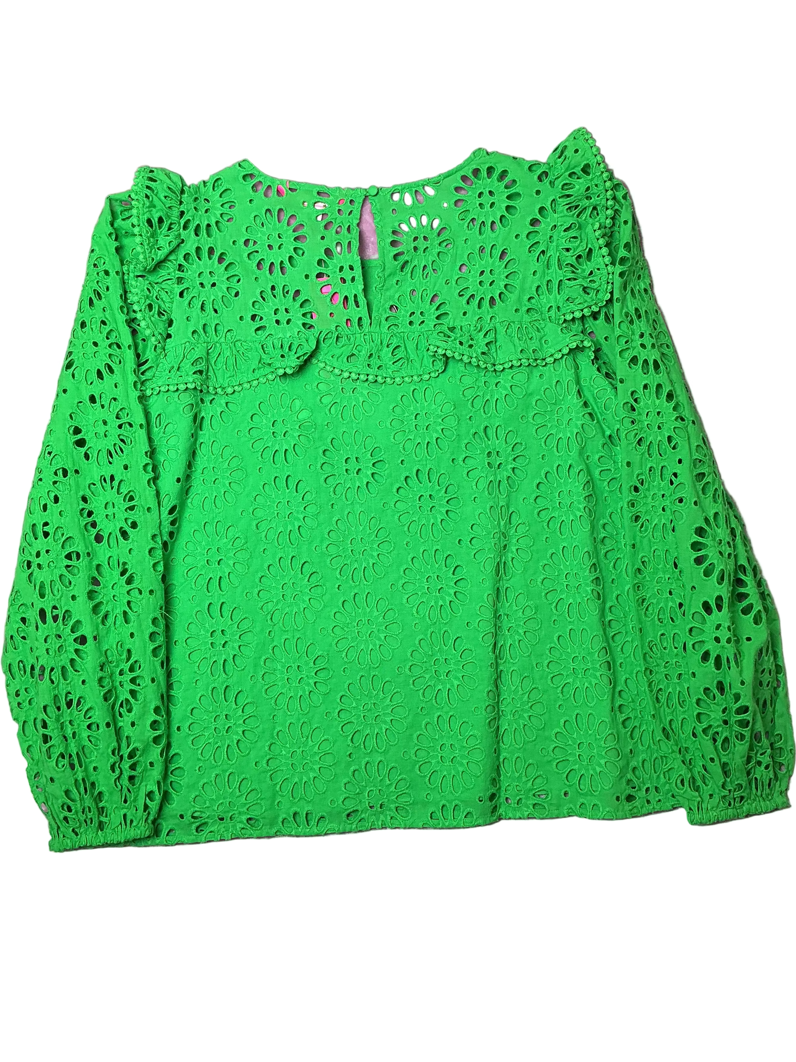 Lilly Pulitzer NWT - Caroline Long Sleeve - Sprout Green Oversized Pinwheel Eyelet - Size L