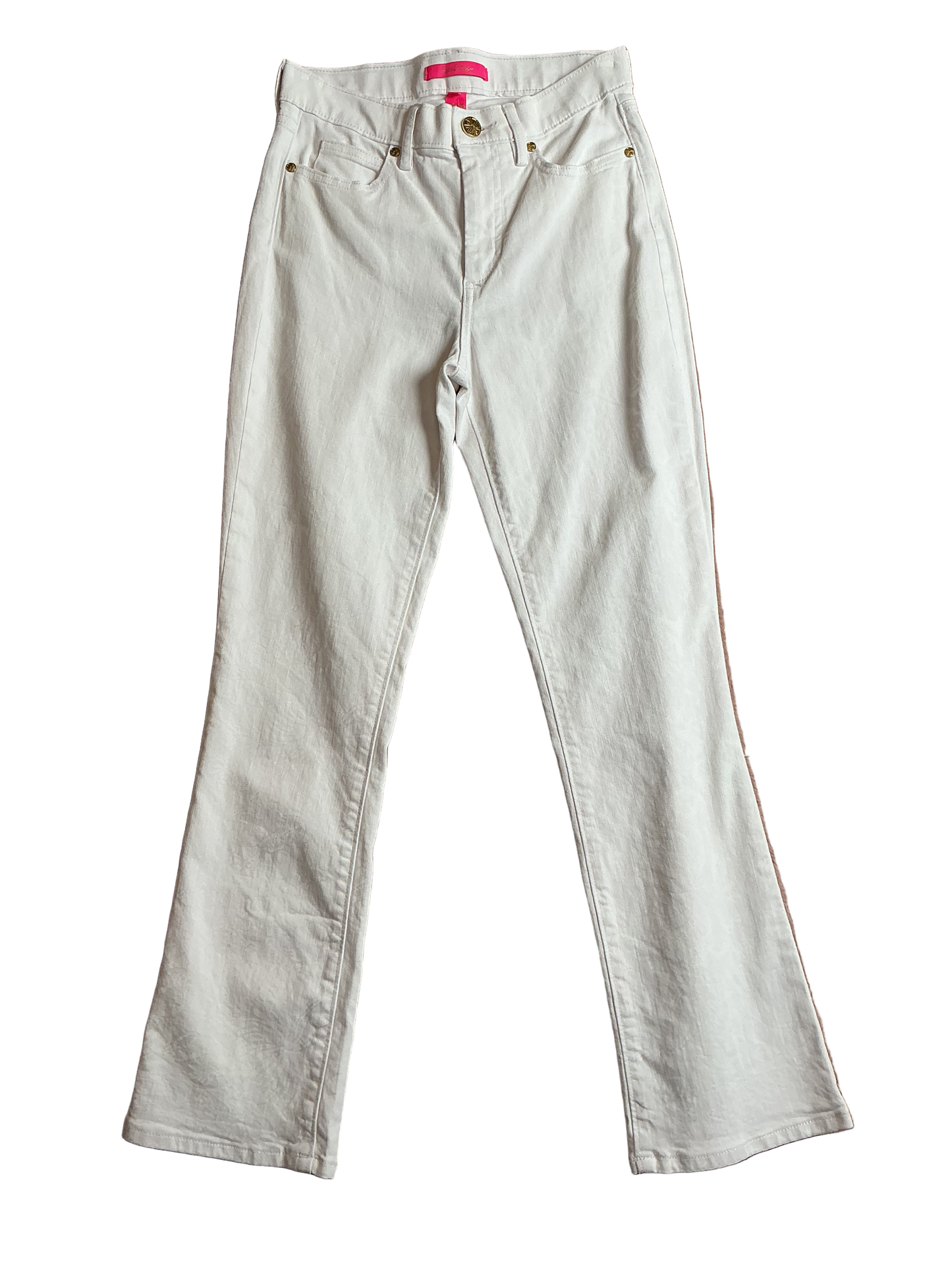 Lilly Pulitzer NWT Liza High Rise Crop Fl Resort White - Size 2