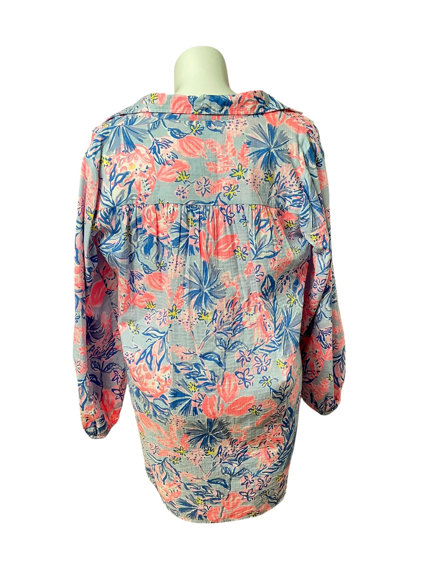 Lilly Pulitzer NWT - Kique Long Sleeve Cover Up - Multi Elephant Splash - Size L