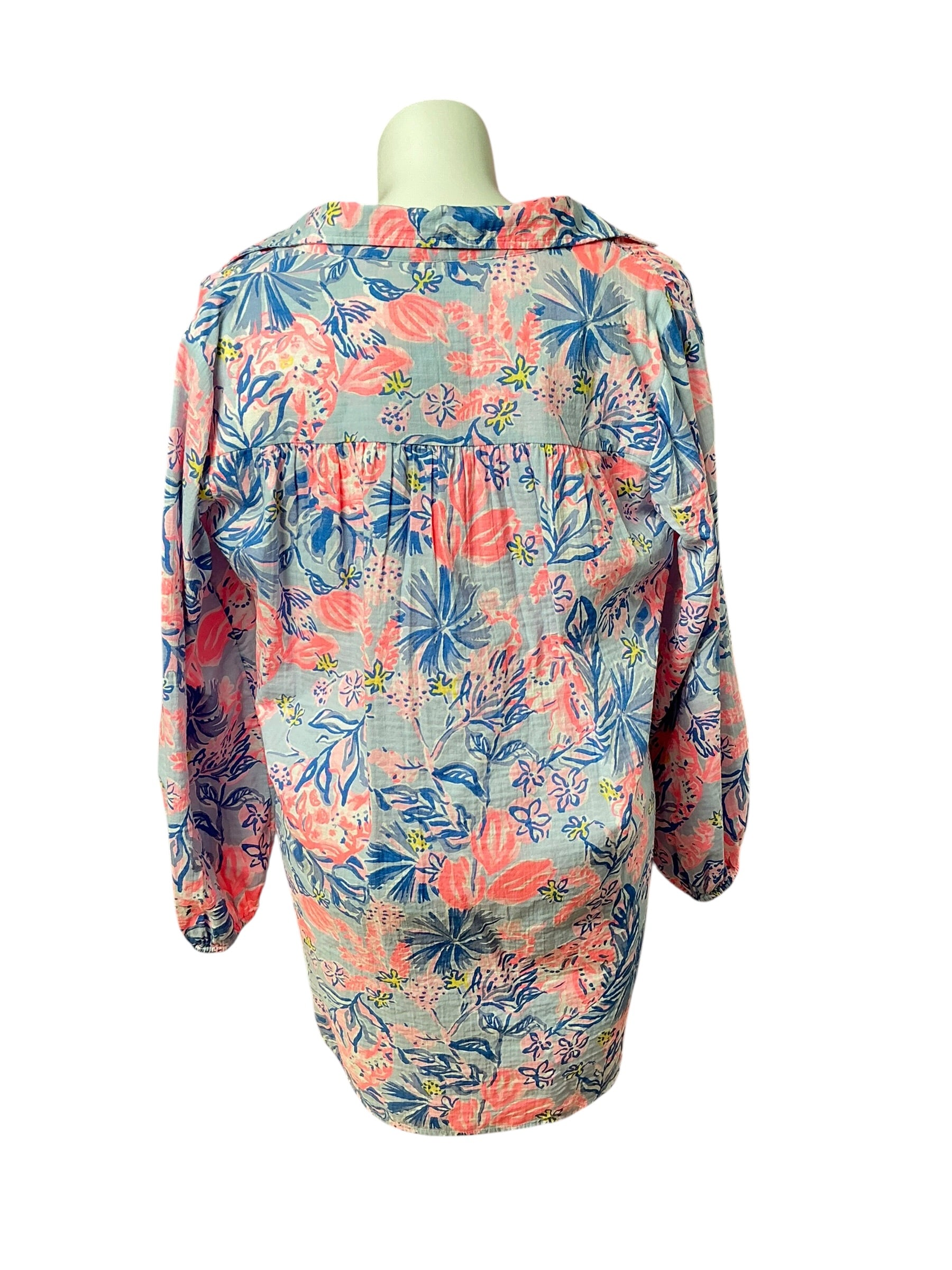 Lilly Pulitzer NWT - Kique Long Sleeve Cover Up - Multi Elephant Splash - Size L
