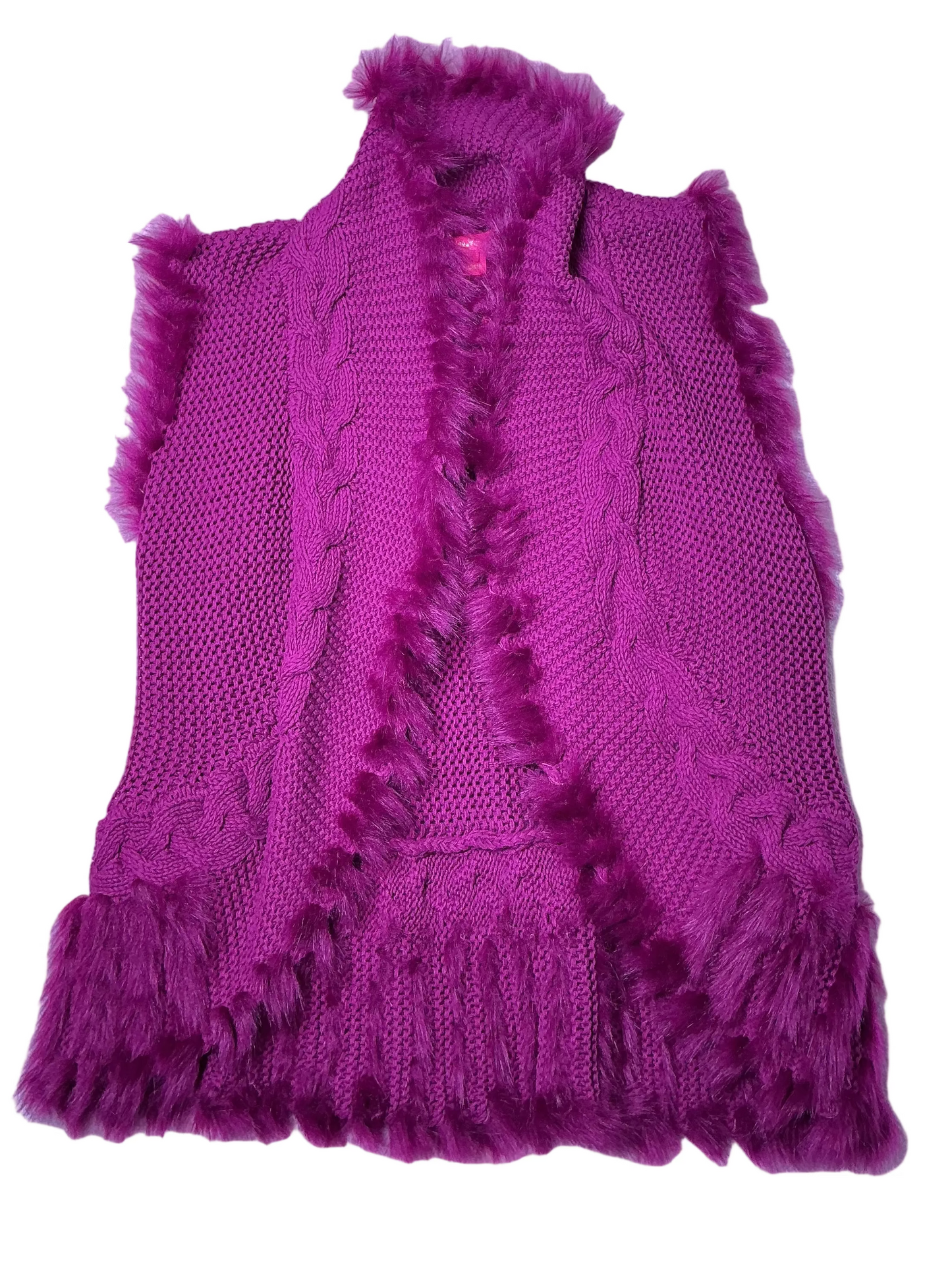 Lilly Pulitzer Faux Fur Sweater Vest - Size L