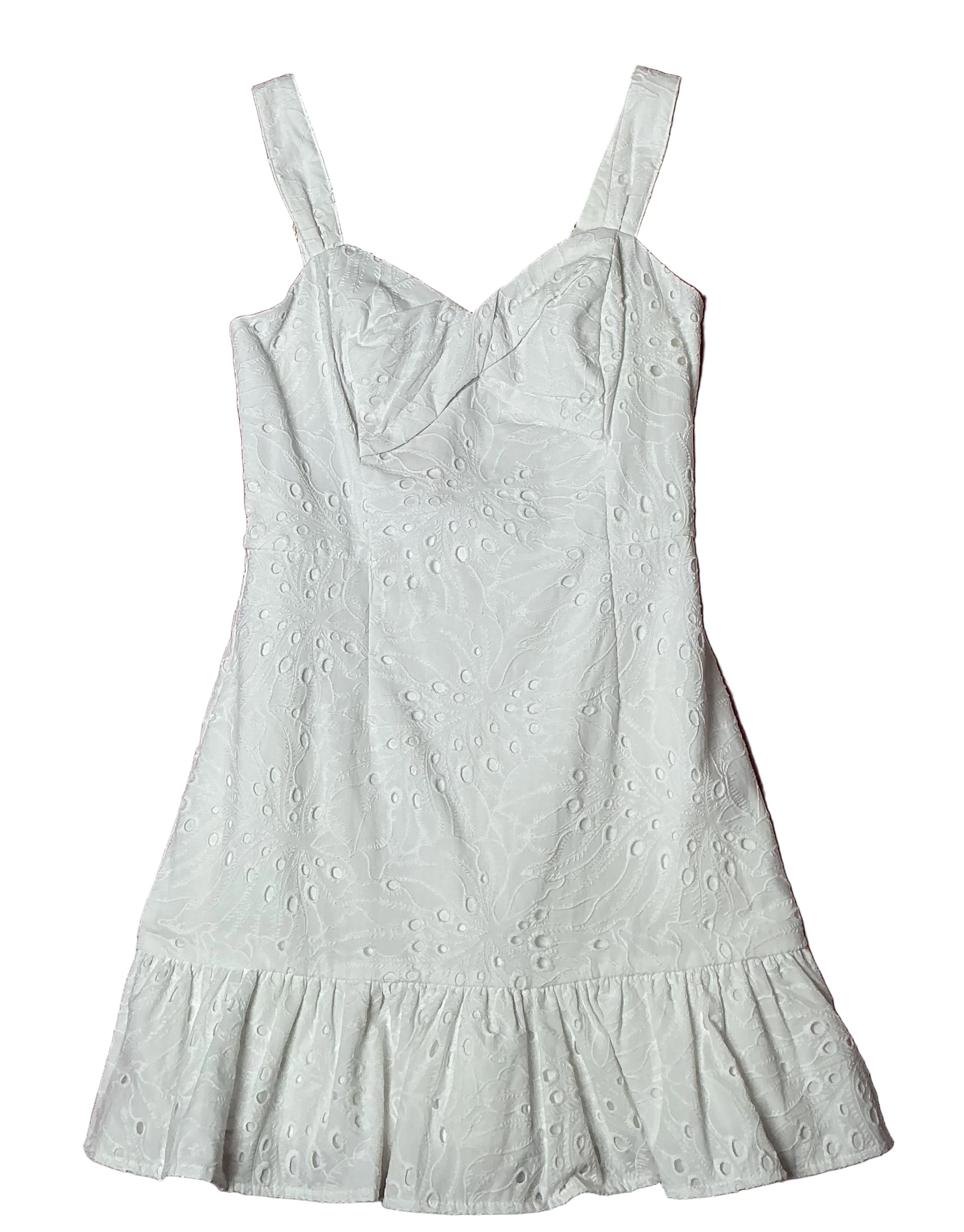 Lilly Pulitzer NWT - Rocko Eyelet Romper - Resort White Tropical Leaf Eyelet - Size 0