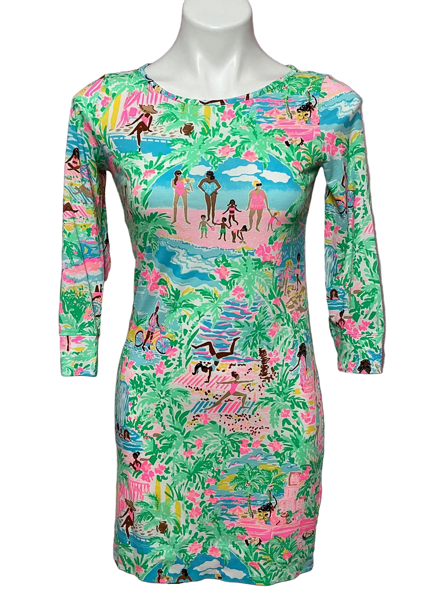 Lilly Pulitzer Marlowe T-Shirt Dress - Multi Let's Get Together Dress - Size XXS