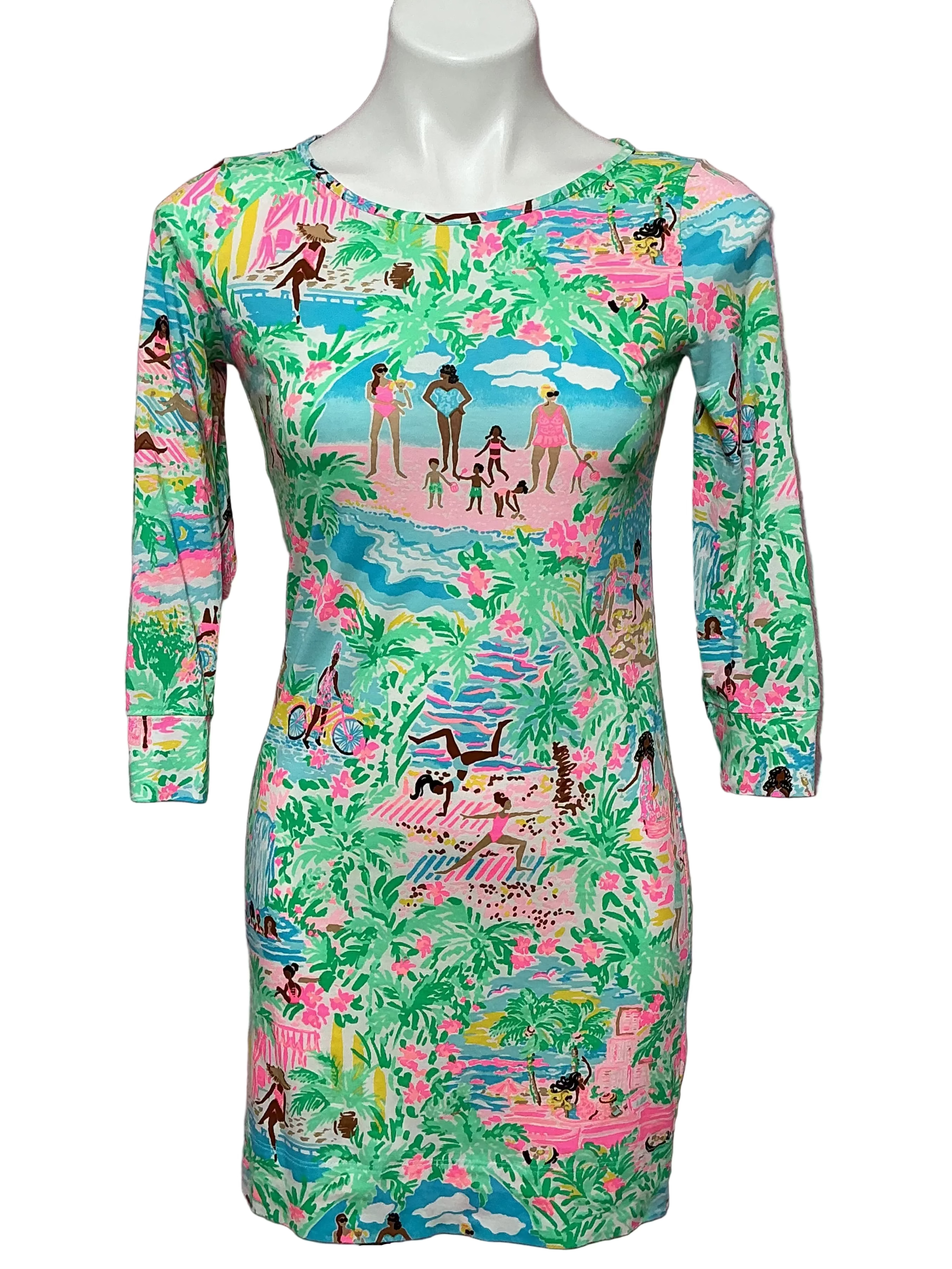 Lilly Pulitzer Marlowe T-Shirt Dress - Multi Let's Get Together Dress - Size XXS