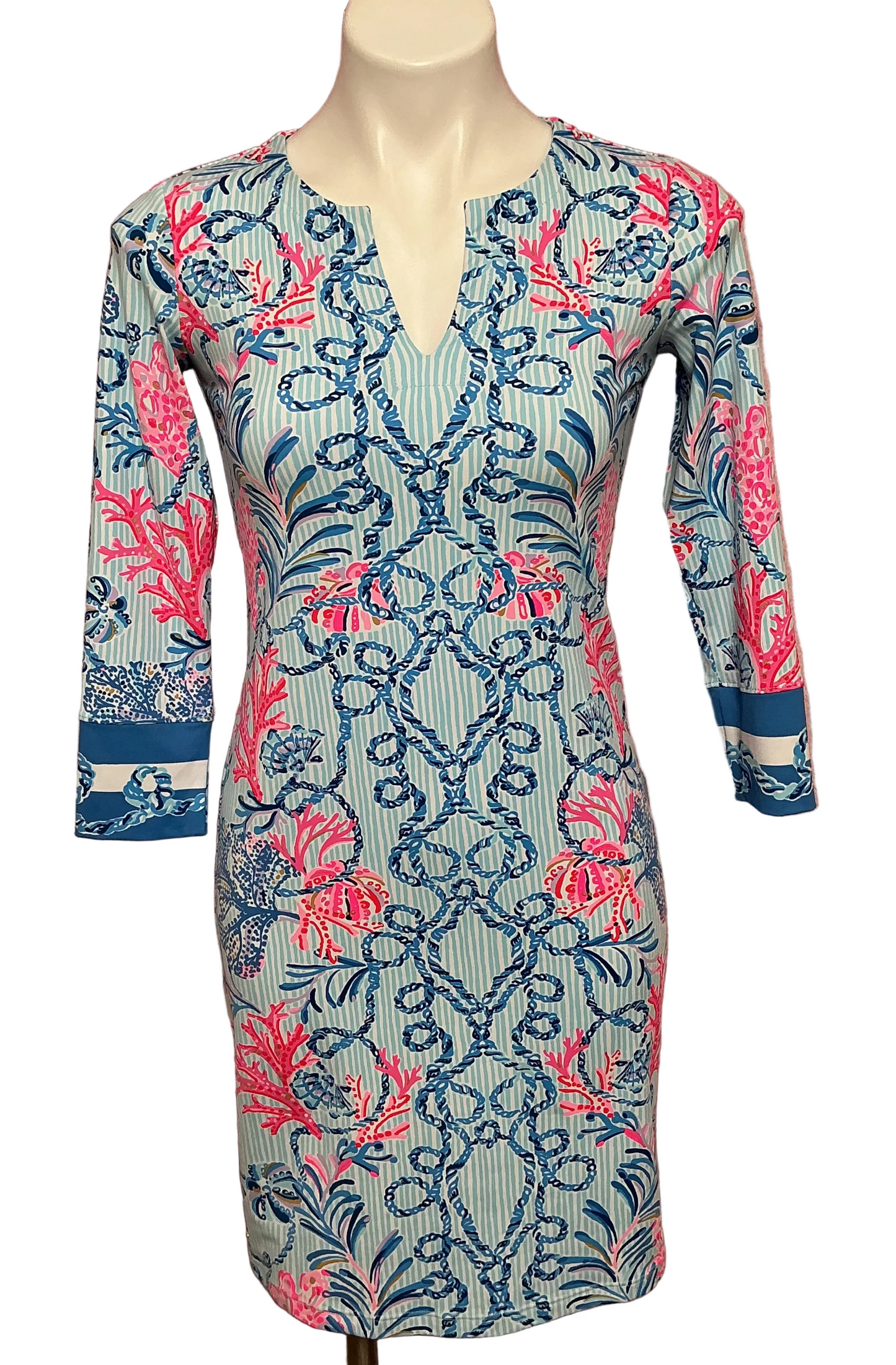 Lilly Pulitzer NWT - UPF 50+ Nadine Dress - Multi Naut Today Engineered- Size XXS