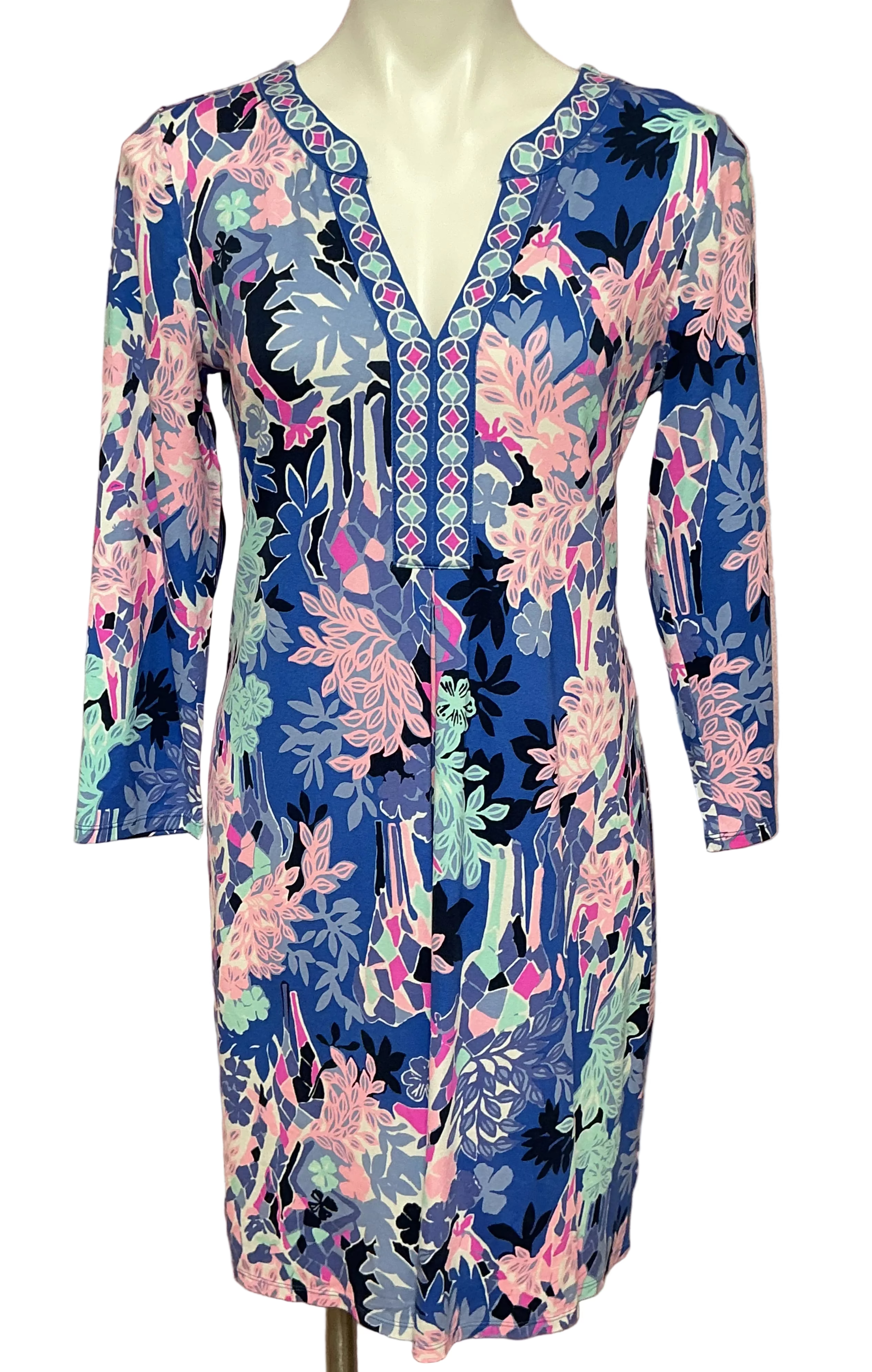 Lilly Pulitzer NWT - Melli Dress - Iris Blue Giraffic Park Engineered Knit Dress - Size M