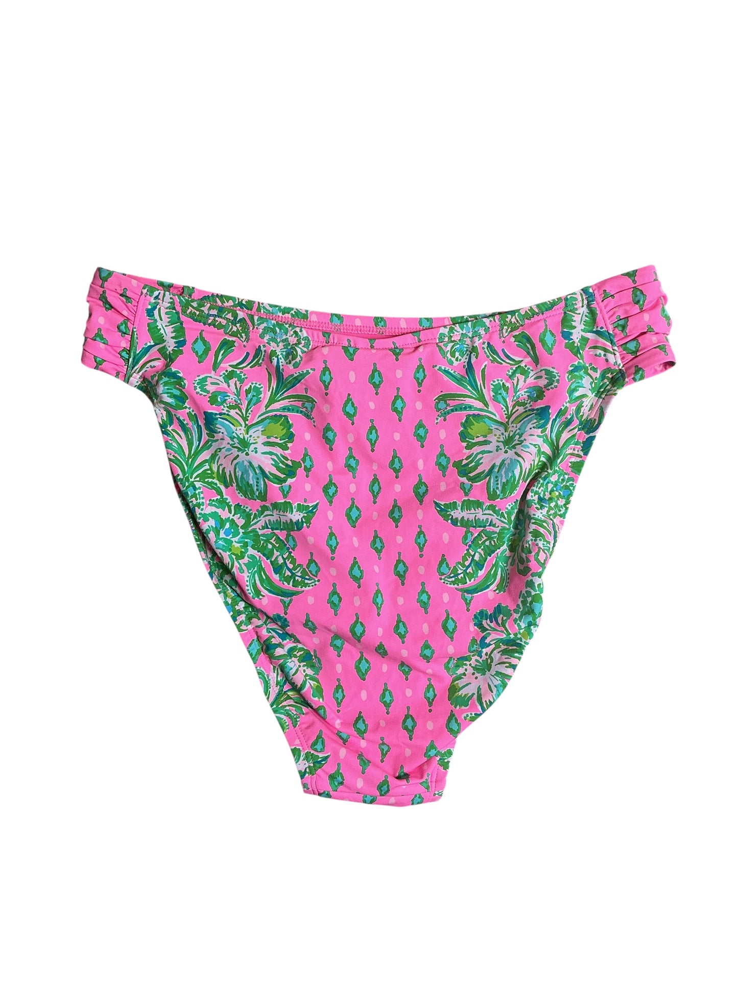 Lilly Pulitzer NWT High Waisted Clancy Bottom - Pink Shandy Oh Diamond Girl Engineered Bikini Bottom - Size 10