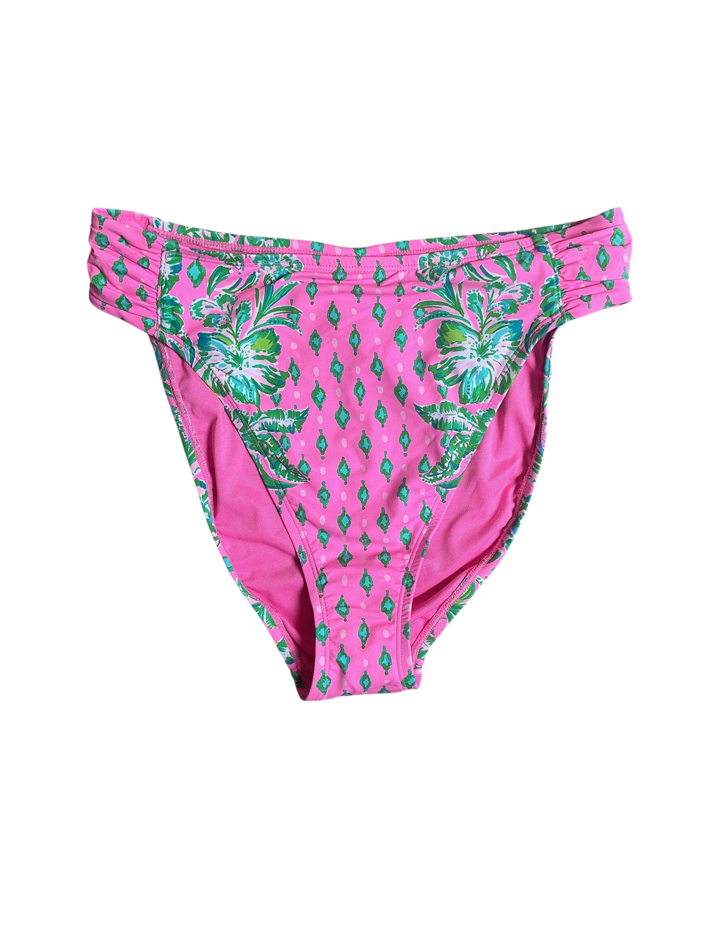 Lilly Pulitzer NWT High Waisted Clancy Bottom - Pink Shandy Oh Diamond Girl Engineered Bikini Bottom - Size 10