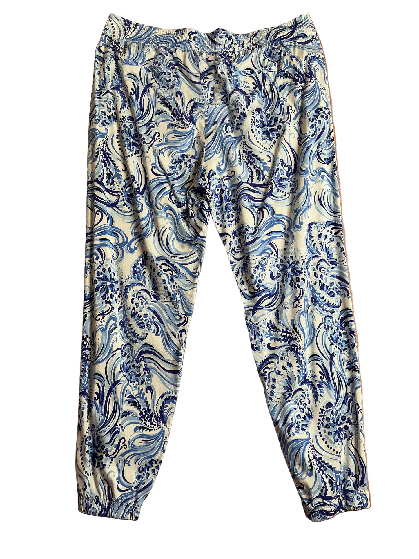 Lilly Pulitzer Rici Stretch Pants Resort White Don’t Be Jelly - Size XL