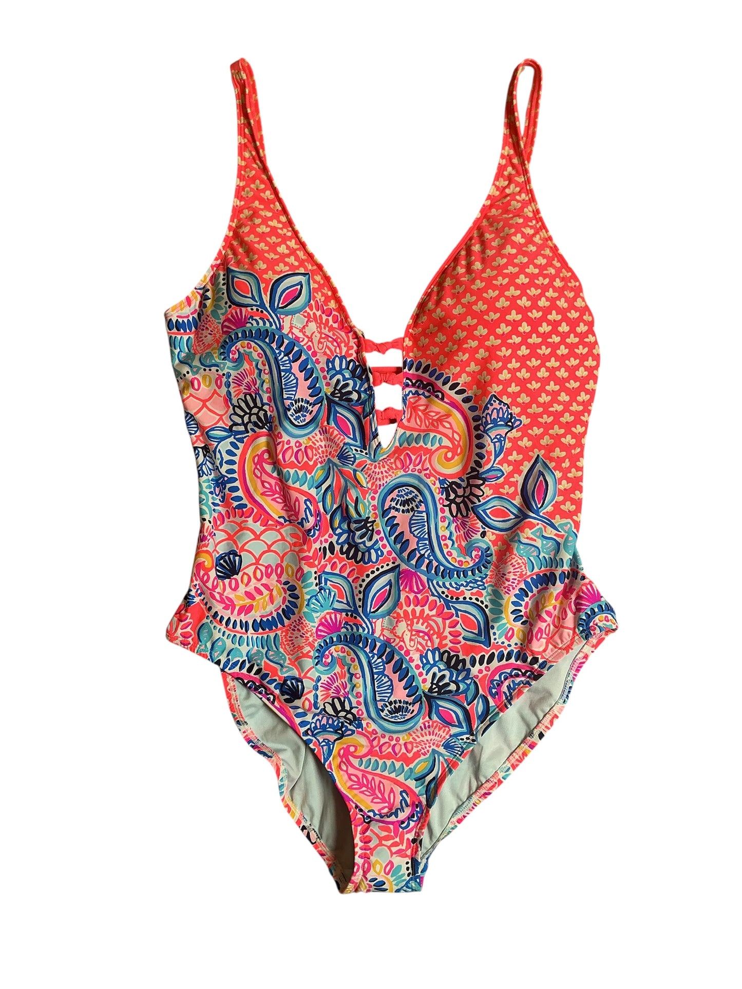 Lilly Pulitzer NWT Jaspen One Piece - Beach Bungalow Engineered One Piece Swim - Size 16