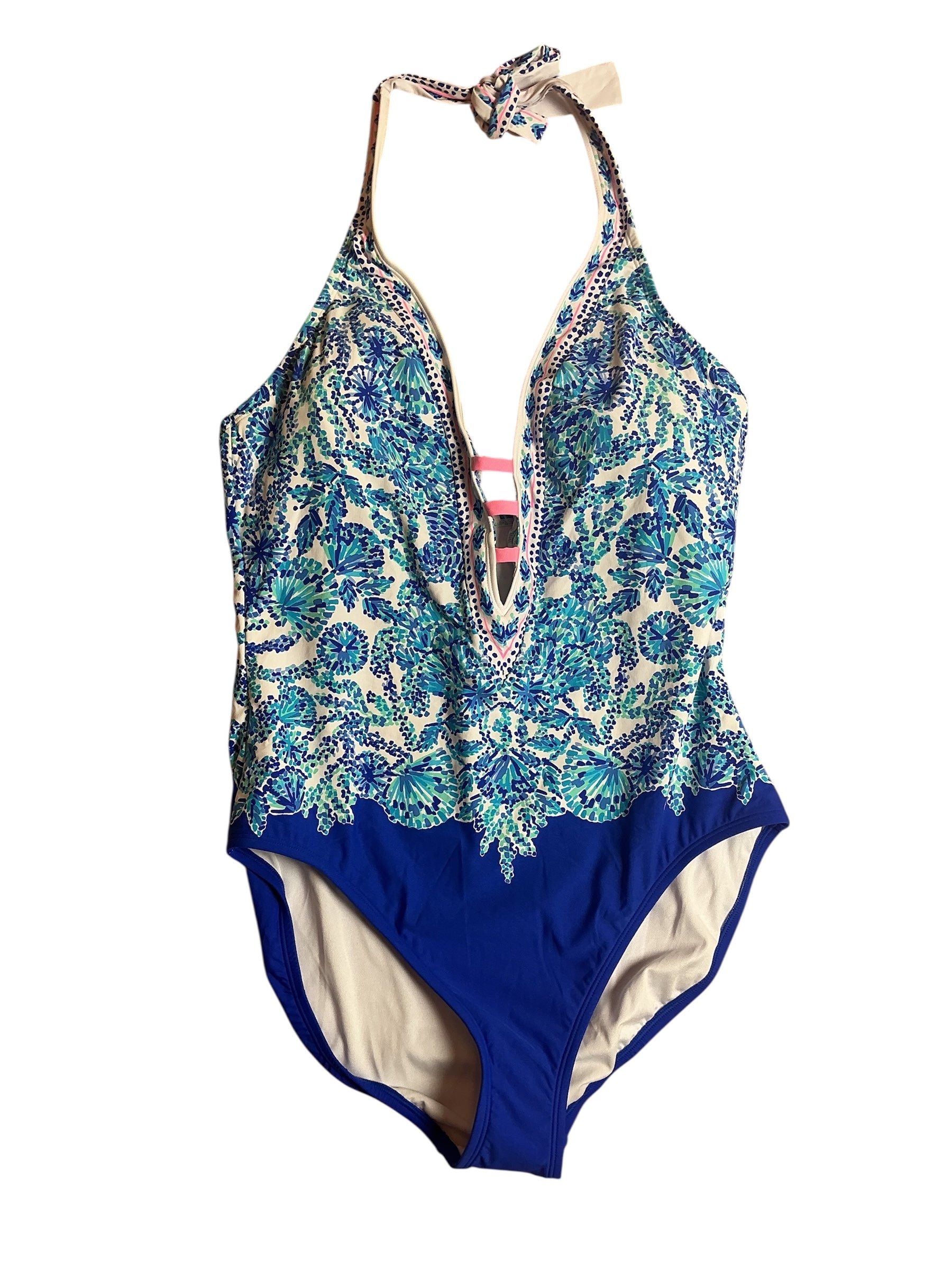 Lilly Pulitzer NWT Loraline One Piece - Turquoise Oasis Shell Me You Love Me Engineered One Piece - Size 16