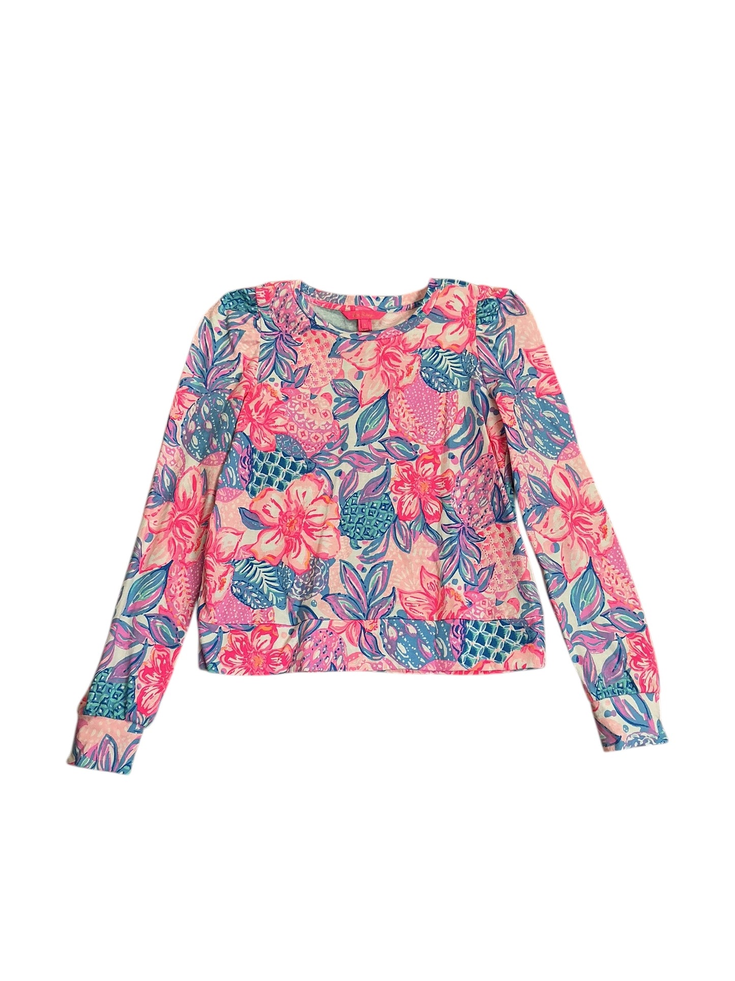 Lilly Pulitzer Jansen Long Sleeve Sweater Pink Isle Best Of Friends - Size S