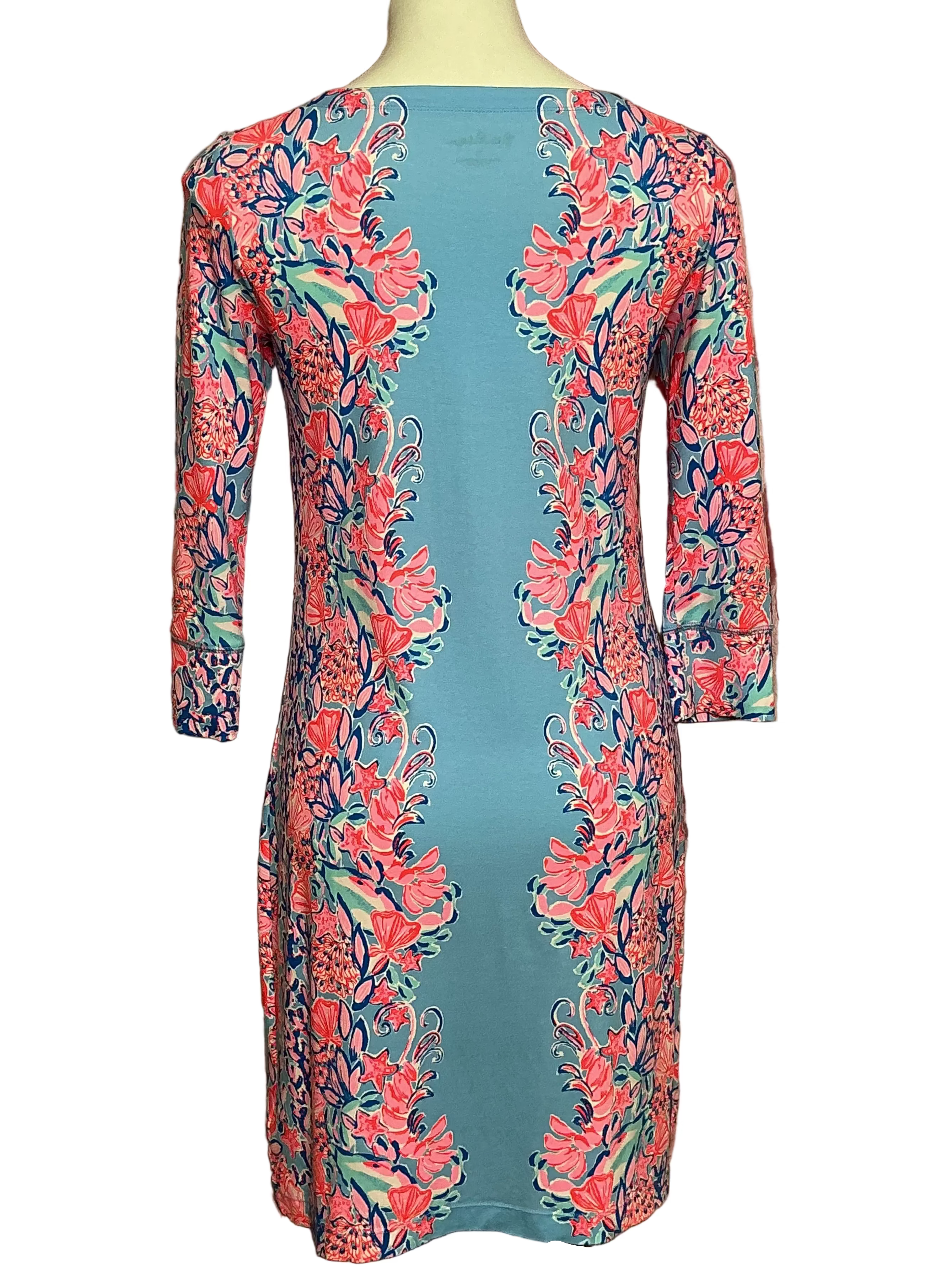 Lilly Pulitzer Sophie Dress UPF 50+ - Blue Peri Shrimply The Best - Size S