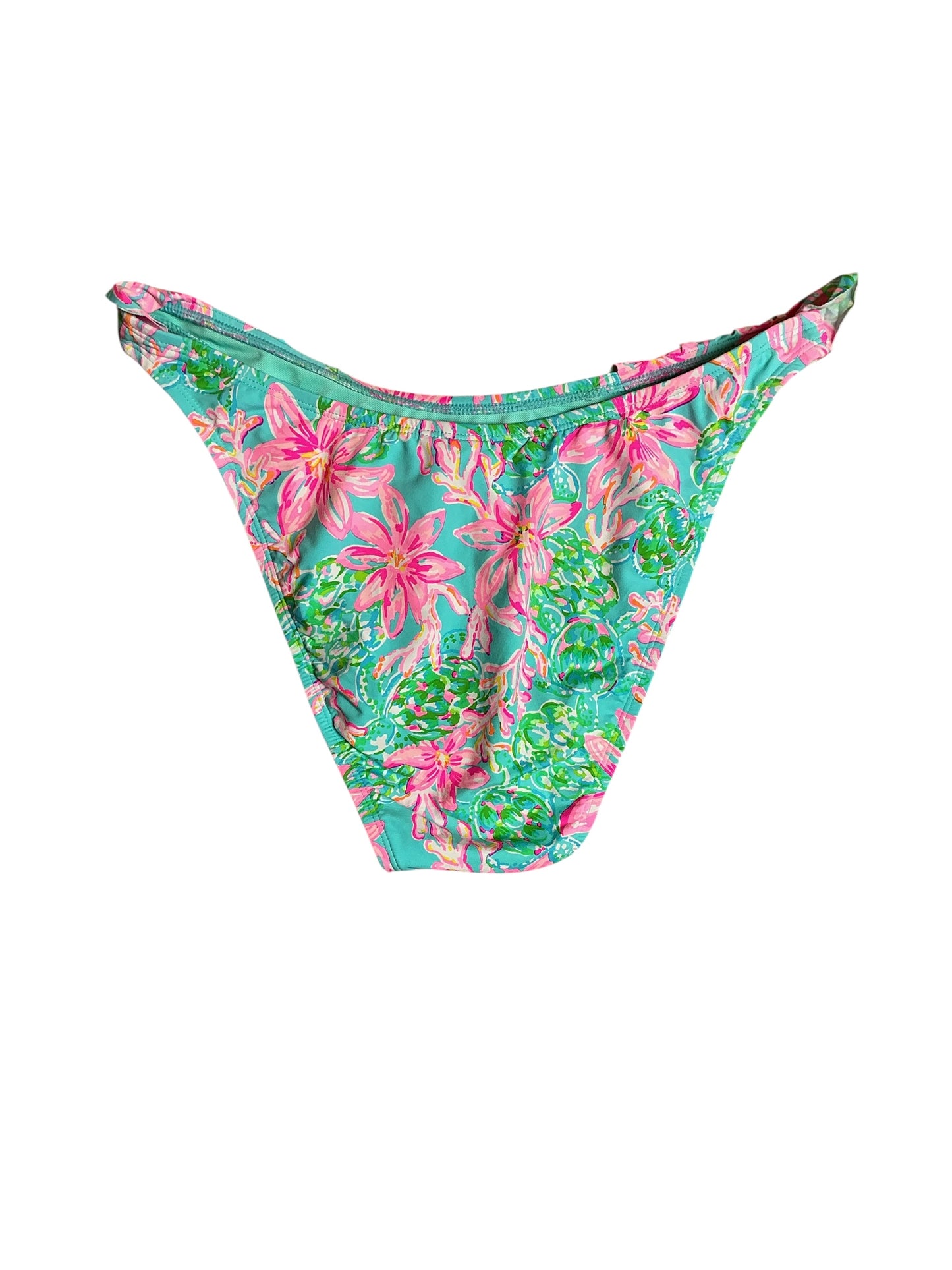 Lilly Pulitzer Swimsuit Mitra Bottom - Surf Blue So Shellegant - Size 10