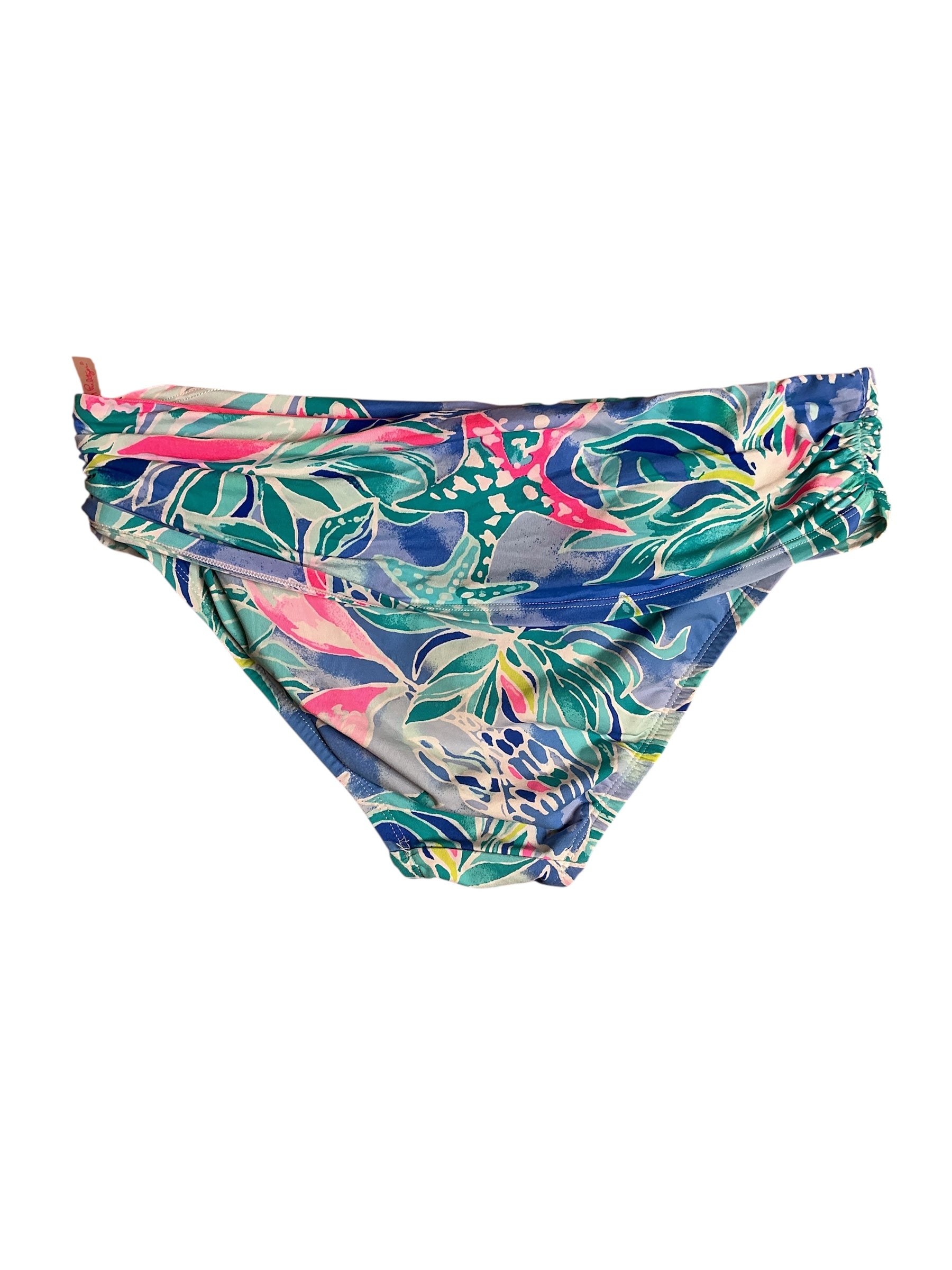 Lilly Pulitzer Lagoon Sarong Bikini Swimsuit Bottom - Bennet Blue Celestial Seas - Size 6