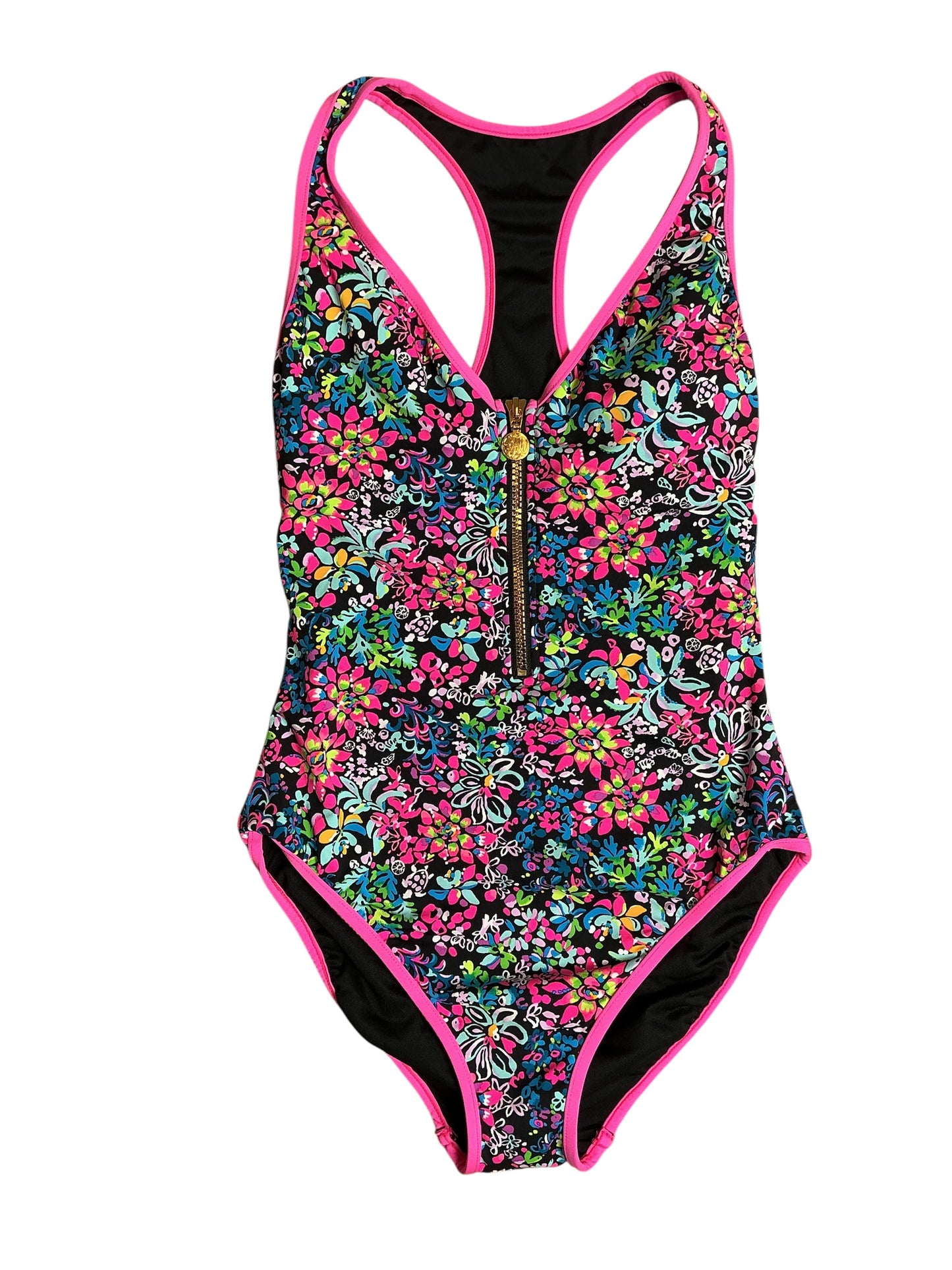 Lilly Pulitzer NWT Kailanie One Piece Swimsuit - Multi Feeling Fintastic - Size 0