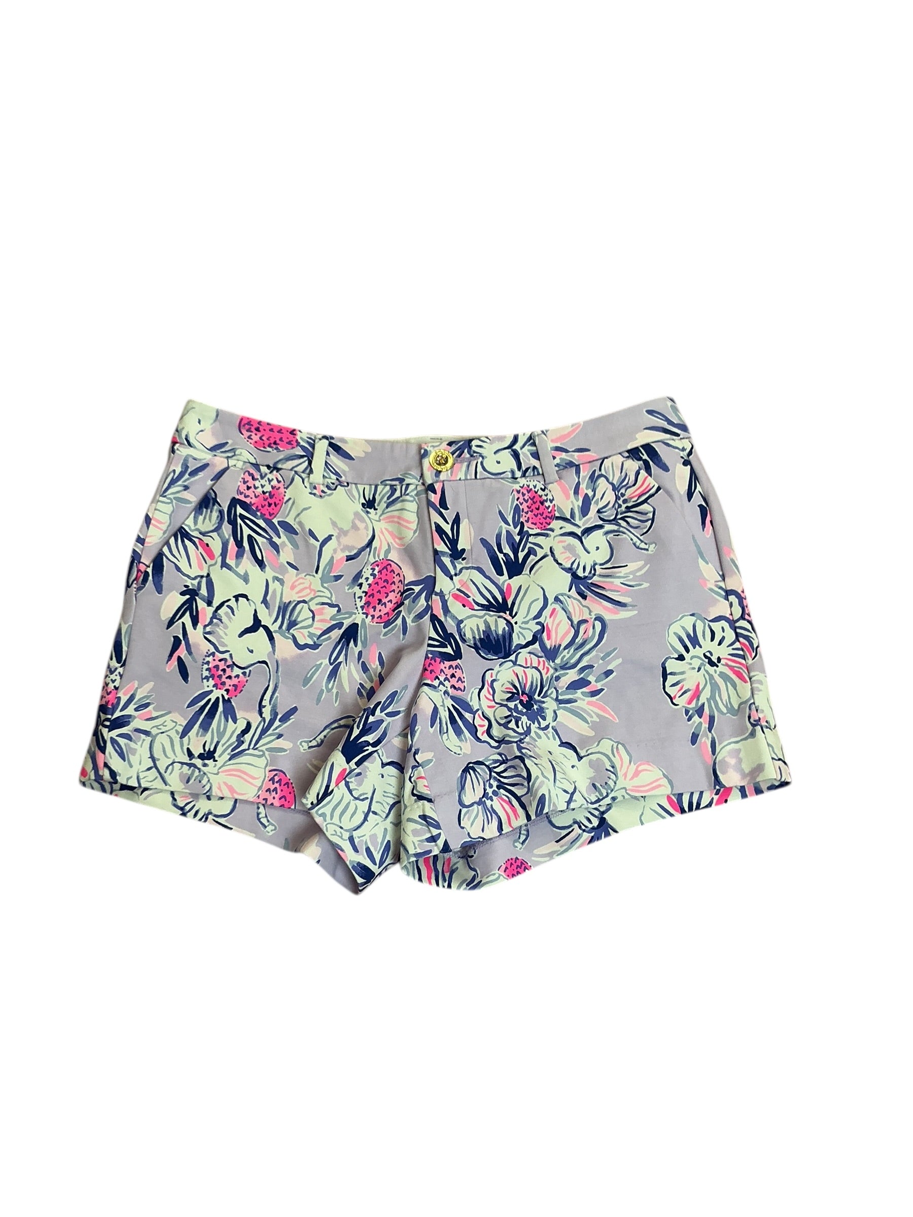 Lilly Pulitzer NWT Callahan Knit Short Light Lilac Verbena Trunks In The Air - Size 8