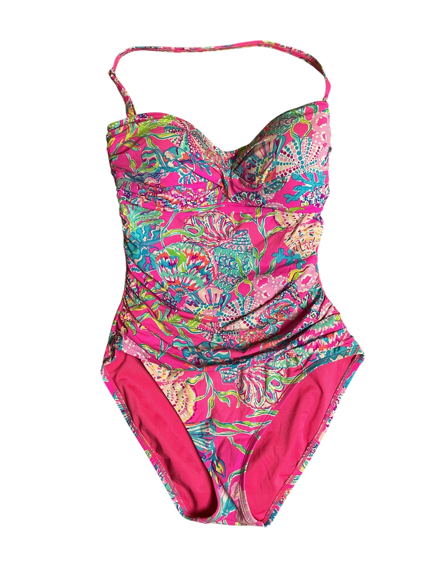 Lilly Pulitzer Flamenco One Piece Swimsuit - Pink Isle Shell Me Something Good - Size 6