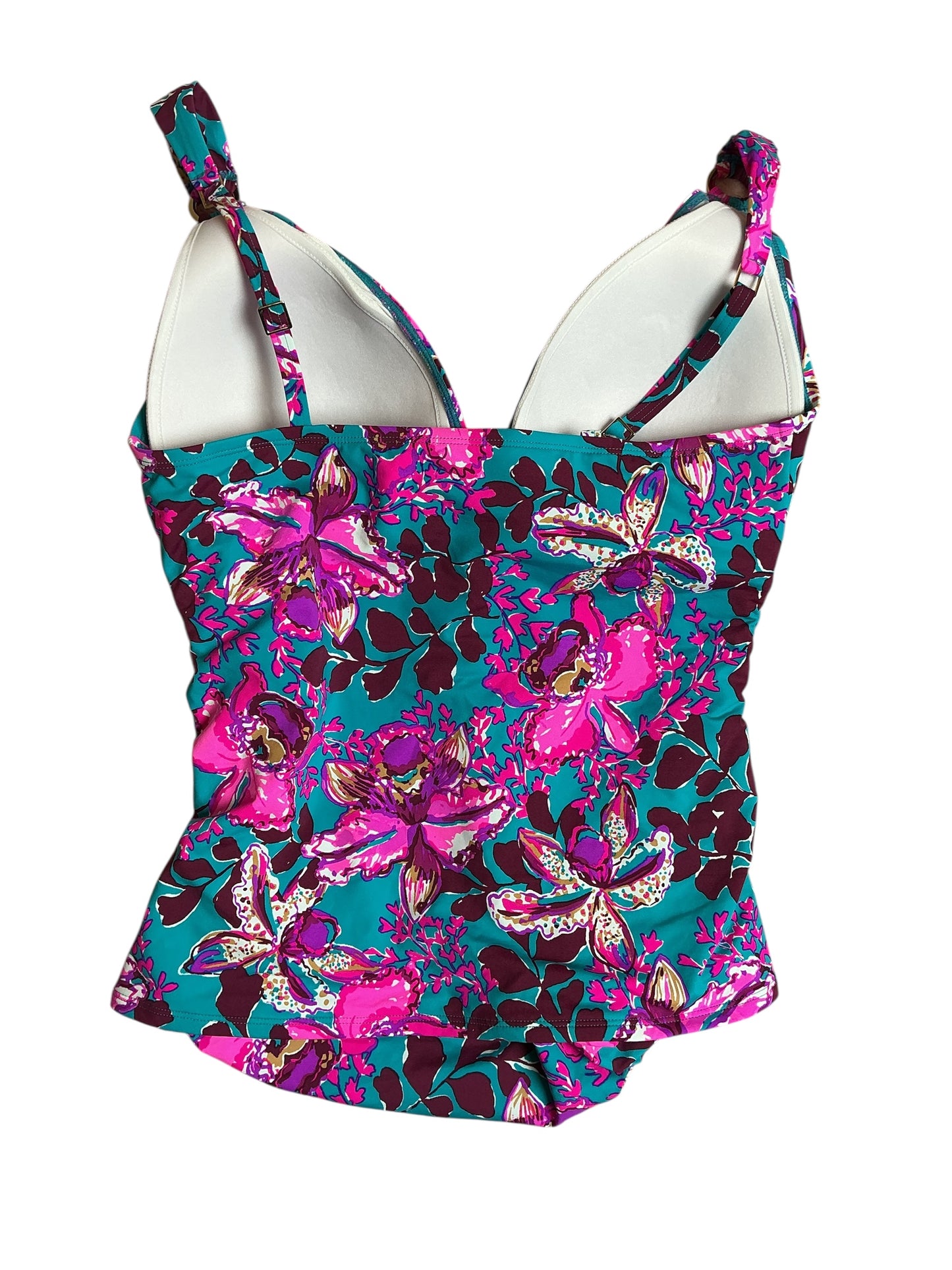Lilly Pulitzer NWT Palice Tankini Swimsuit - Blue Rhapsody Orchid You Not Swim - Size 12