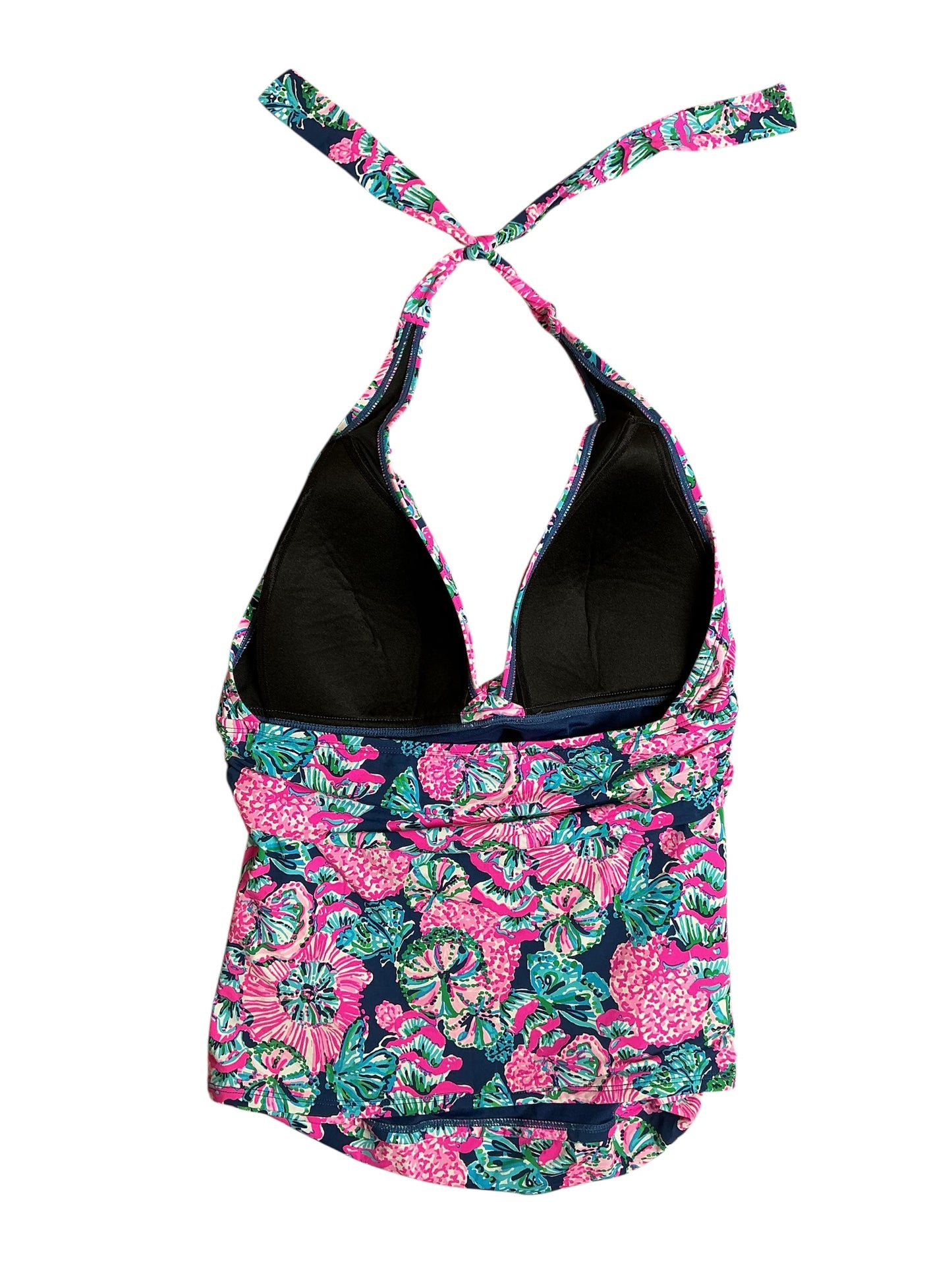 Lilly Pulitzer Amren Tankini Swimsuit - Oyster Bay Navy Shroom With A View - Size 8