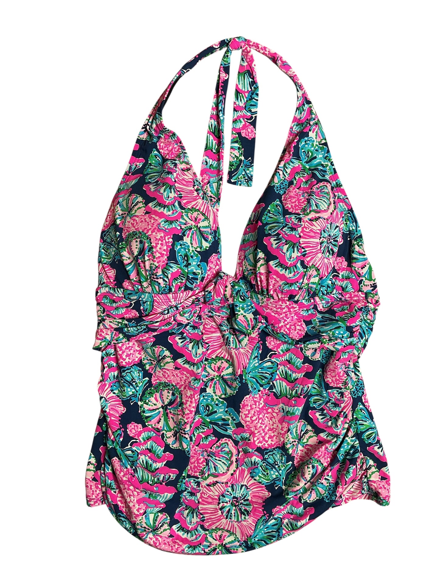 Lilly Pulitzer Amren Tankini Swimsuit - Oyster Bay Navy Shroom With A View - Size 8