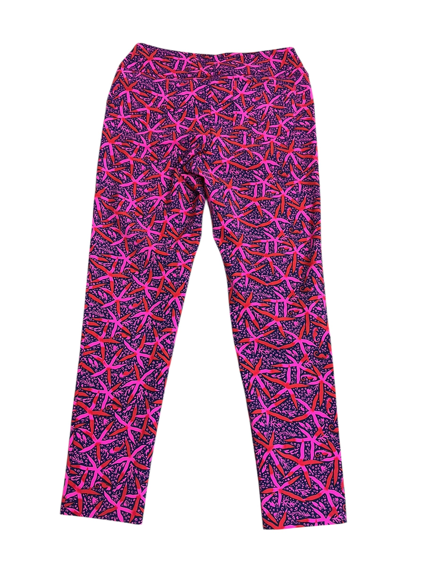 Lilly Pulitzer NWT Corso Pant UPF 50+ Passion Fruit Pink Star Searching Golf - Size 8