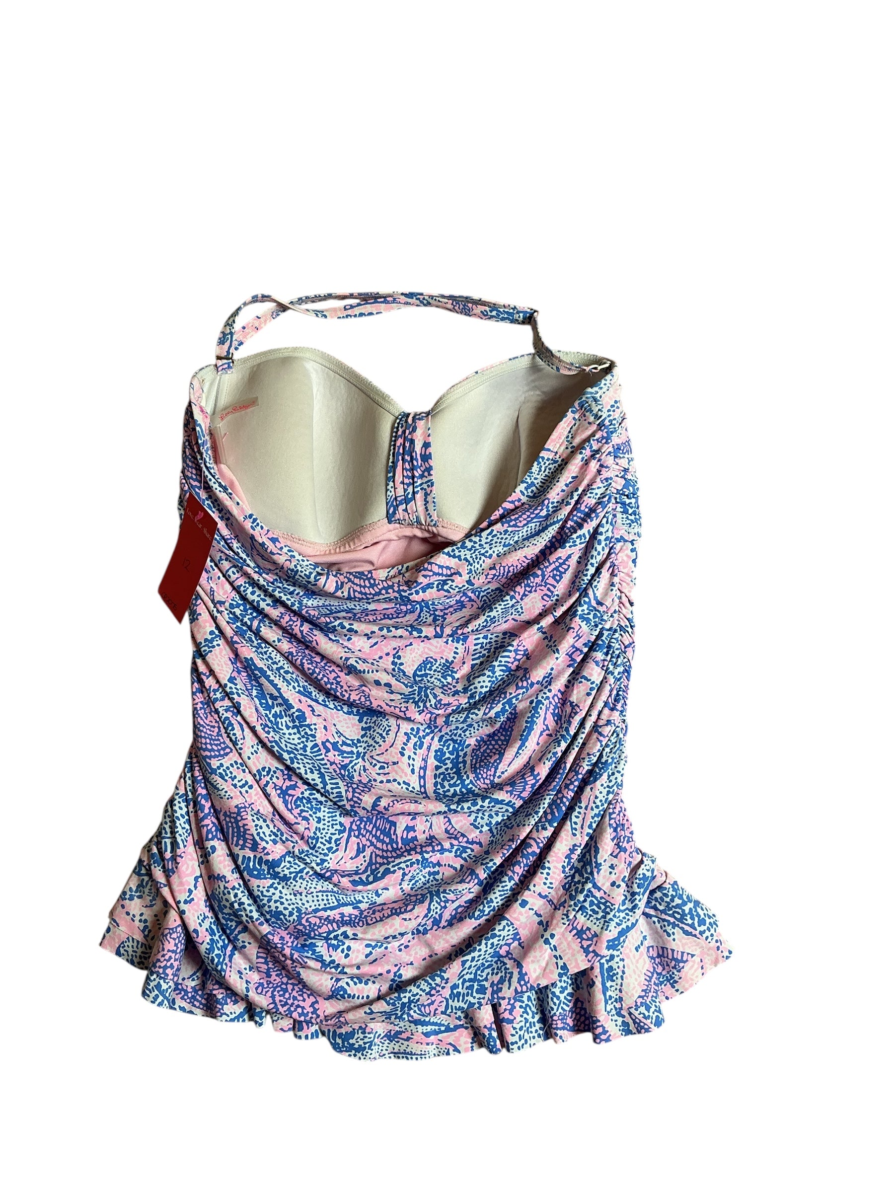 Lilly Pulitzer Multi Carmen Tankini Swim Top Maybe Gator - Size 12