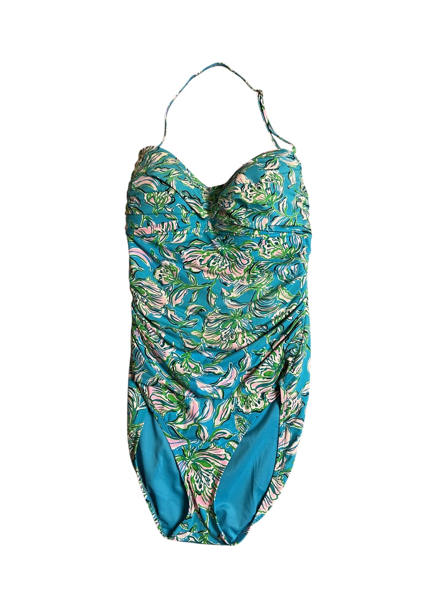 Lilly Pulitzer Flamenco One-Piece Swimsuit Cumulus Blue Chick Magnet - Size 14