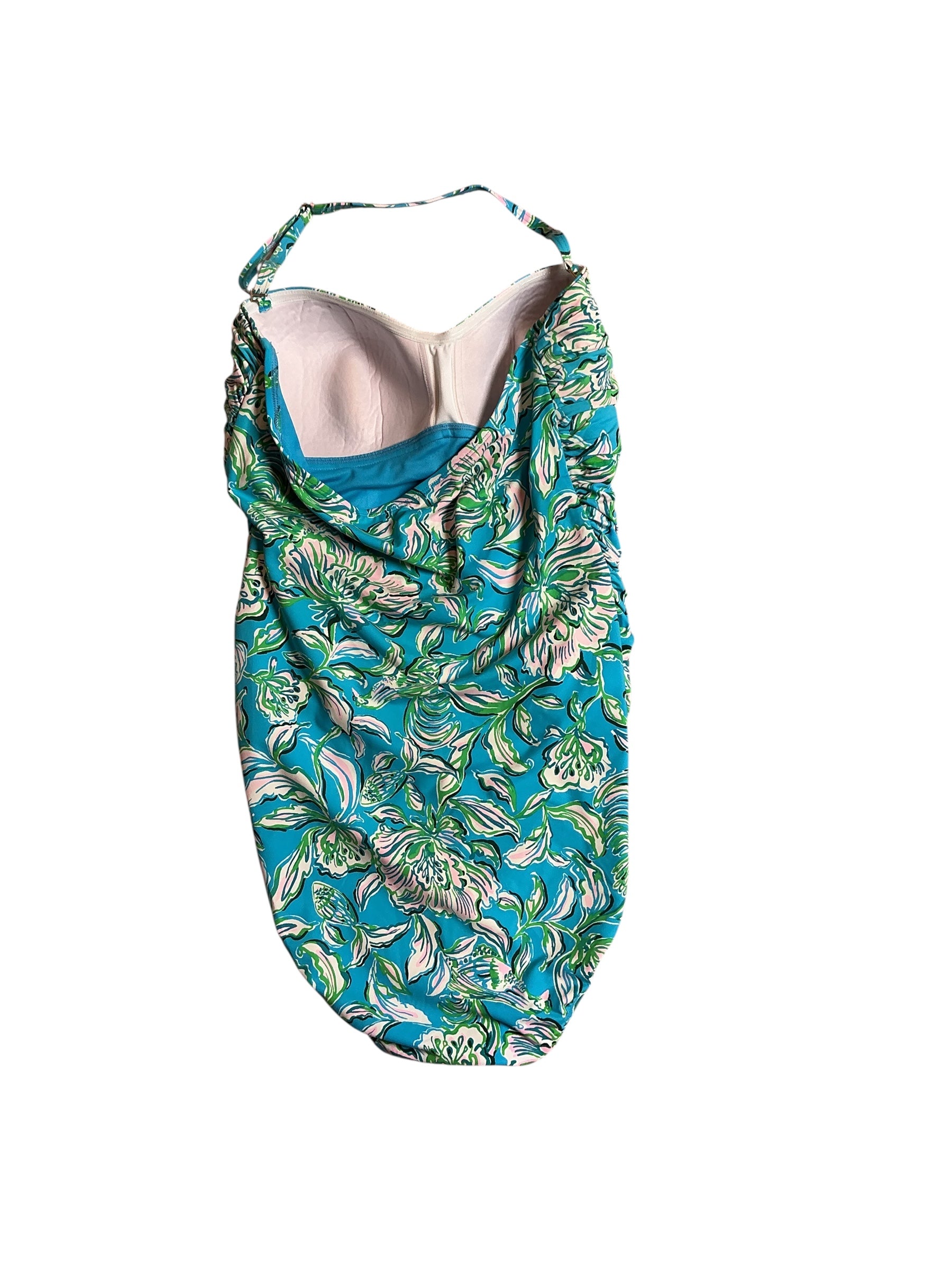 Lilly Pulitzer Flamenco One-Piece Swimsuit Cumulus Blue Chick Magnet - Size 14