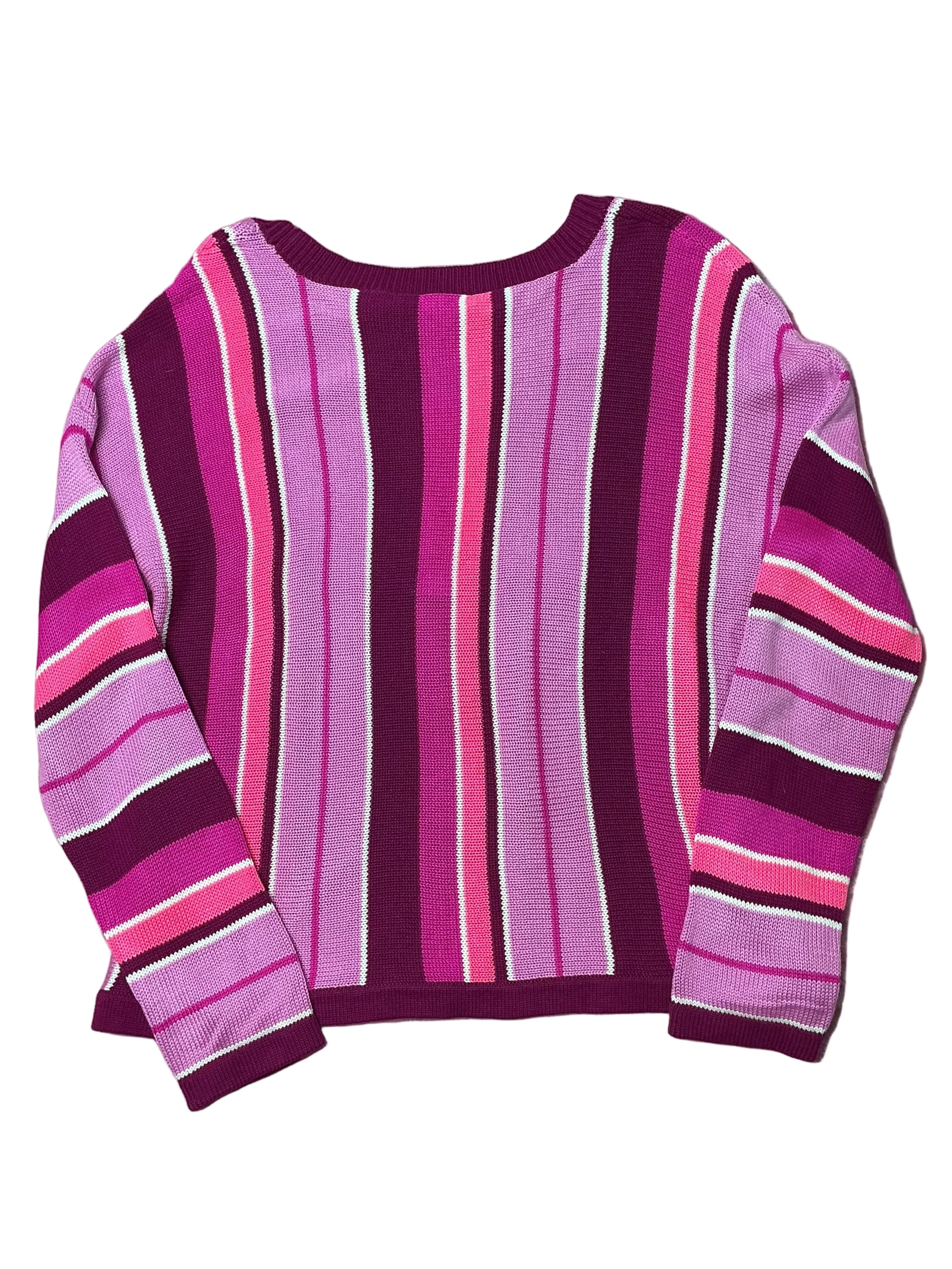 Lilly Pulitzer NWT - Daryn Sweater - Bordeaux Berry Island Jungle Stripe - Size XL