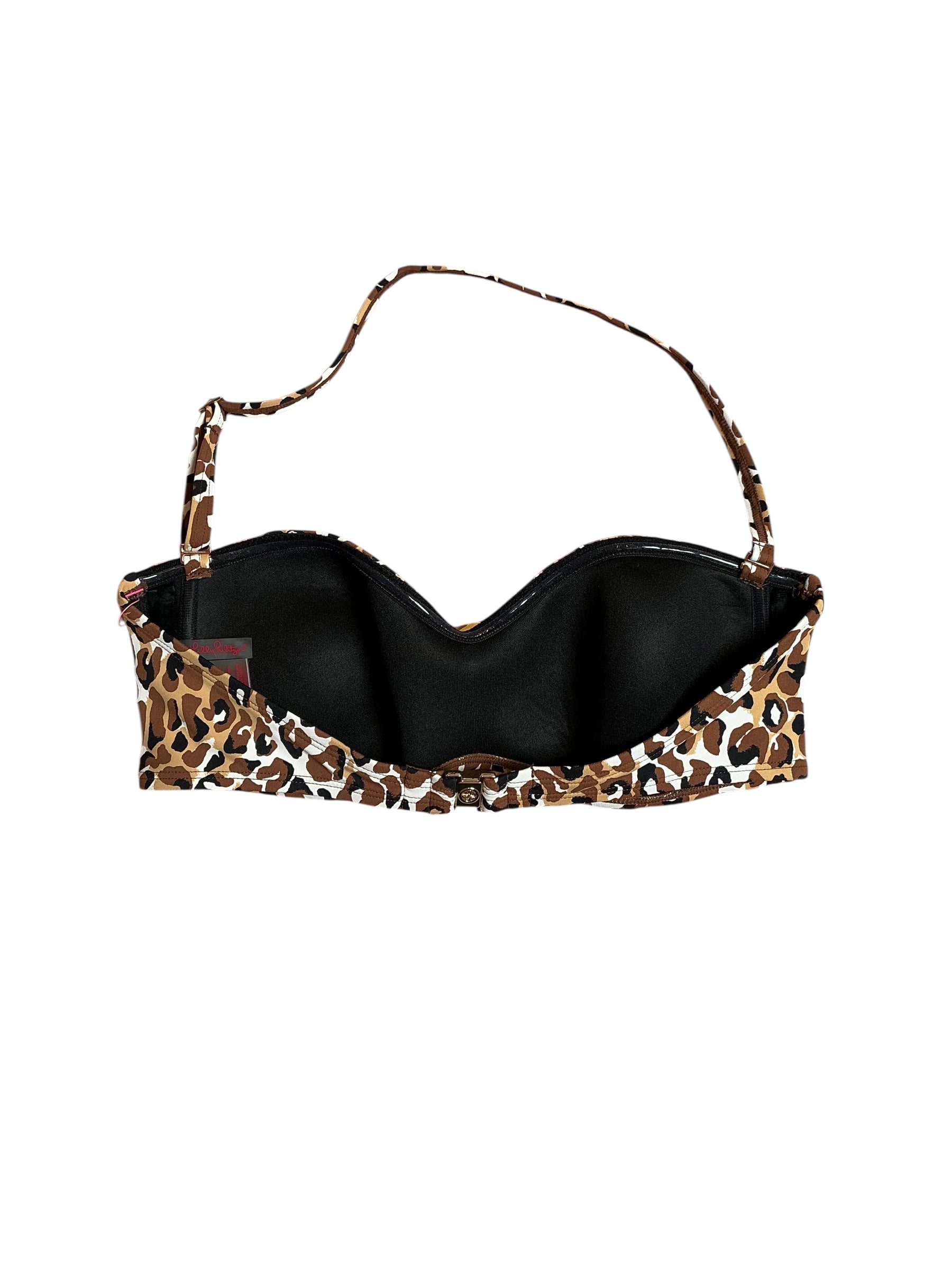 Lilly Pulitzer NWT Spessa Bikini Top - Chocolate X Onyx My Favorite Spot - Size 6