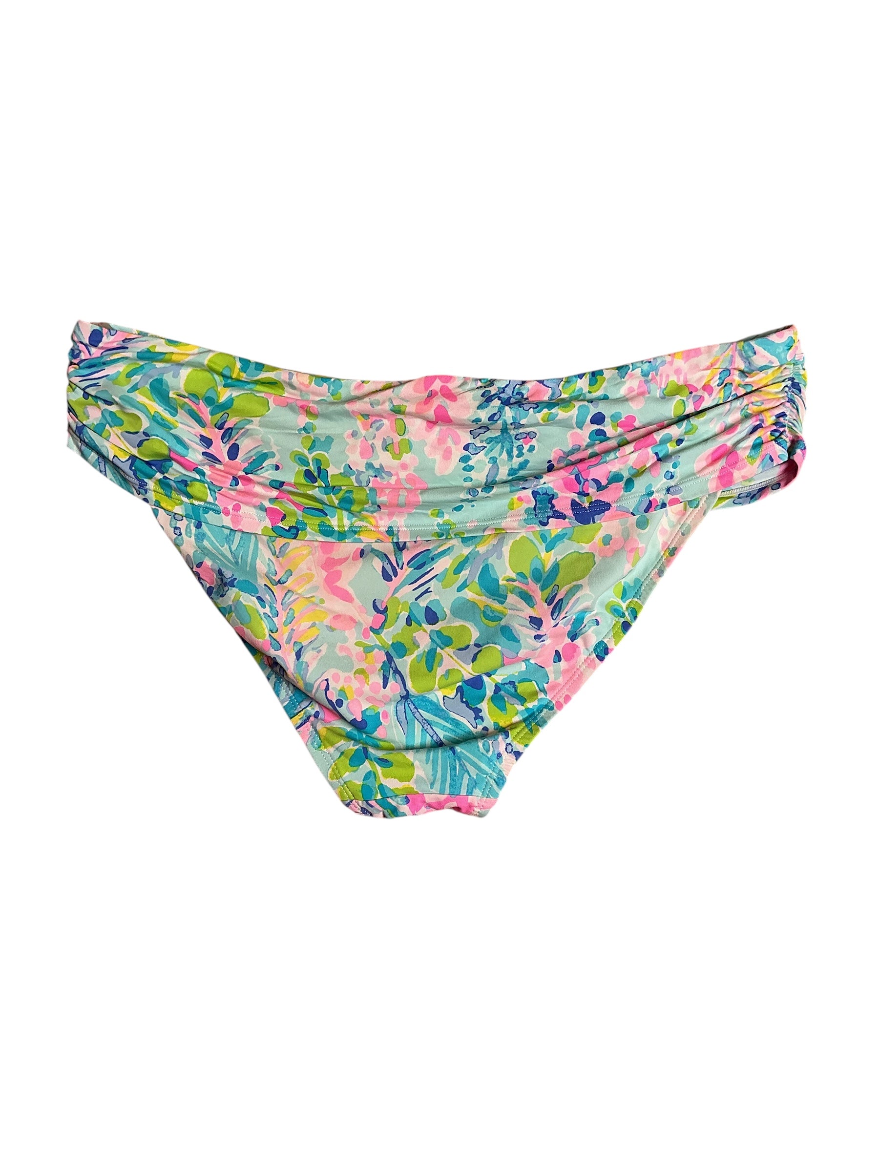 Lilly Pulitzer Lagoon Sarong Hipster Swimsuit Bottom - Blue Ibiza Aqua La Vista - Size 12
