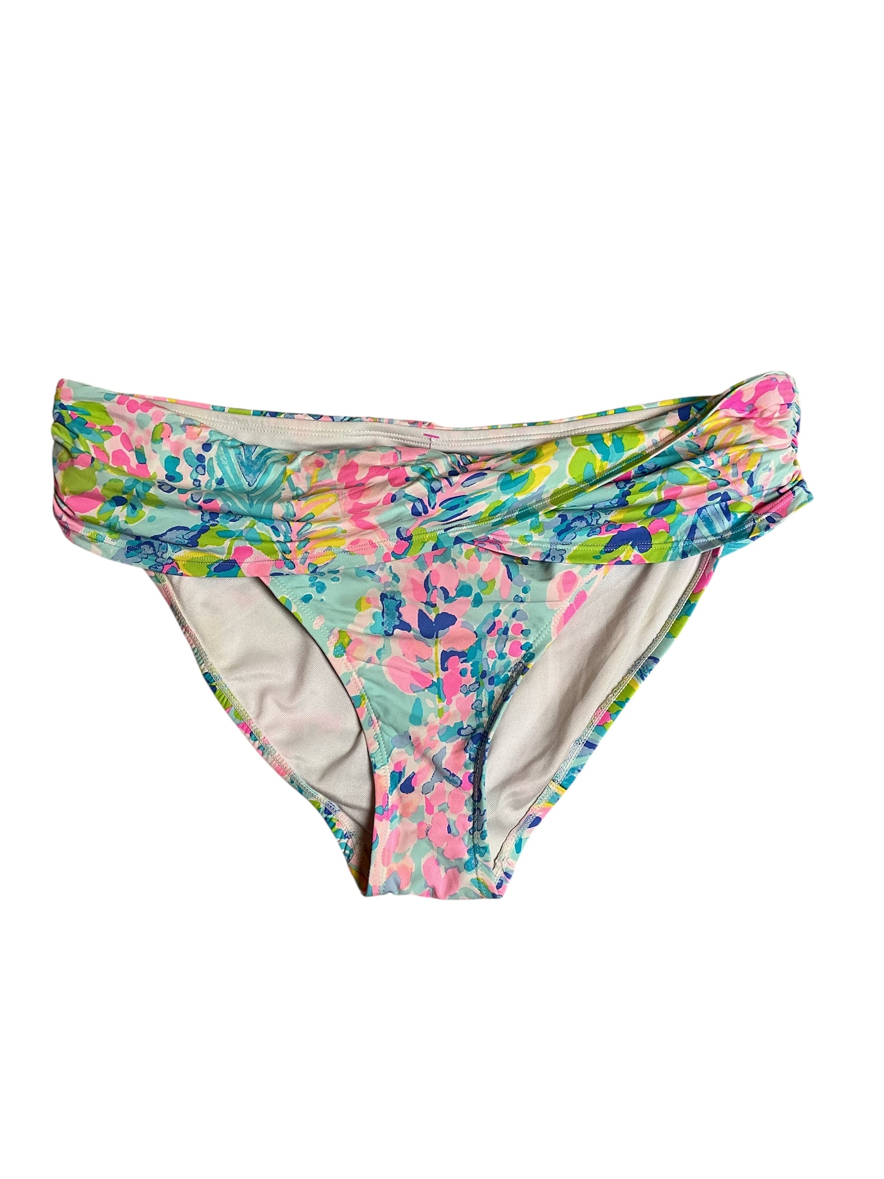 Lilly Pulitzer Lagoon Sarong Hipster Swimsuit Bottom - Blue Ibiza Aqua La Vista - Size 12