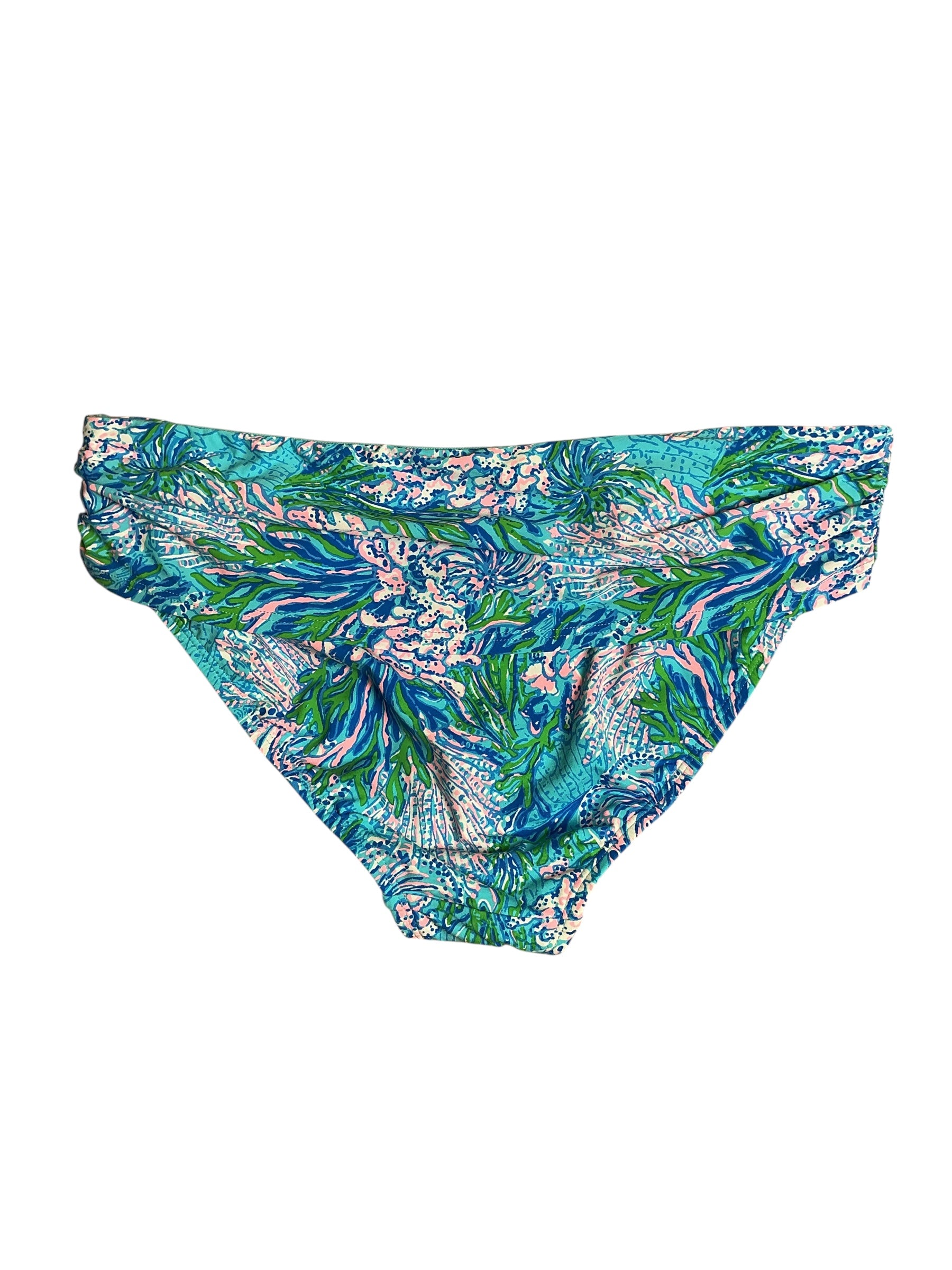 Lilly Pulitzer NWT Lagoon Sarong Hipster Bottom - Las Olas Aqua Strong Current Sea - Size 8