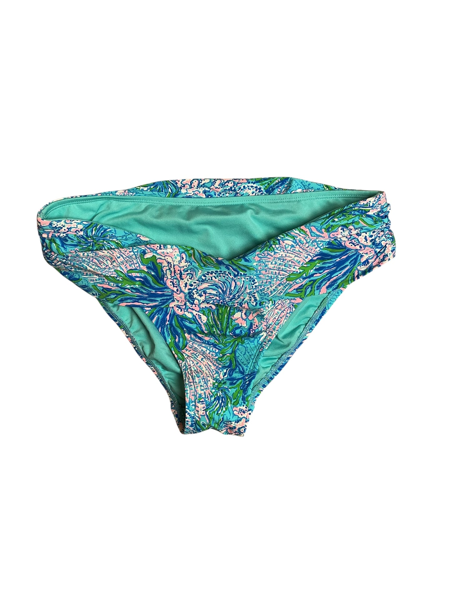 Lilly Pulitzer NWT Lagoon Sarong Hipster Bottom - Las Olas Aqua Strong Current Sea - Size 8