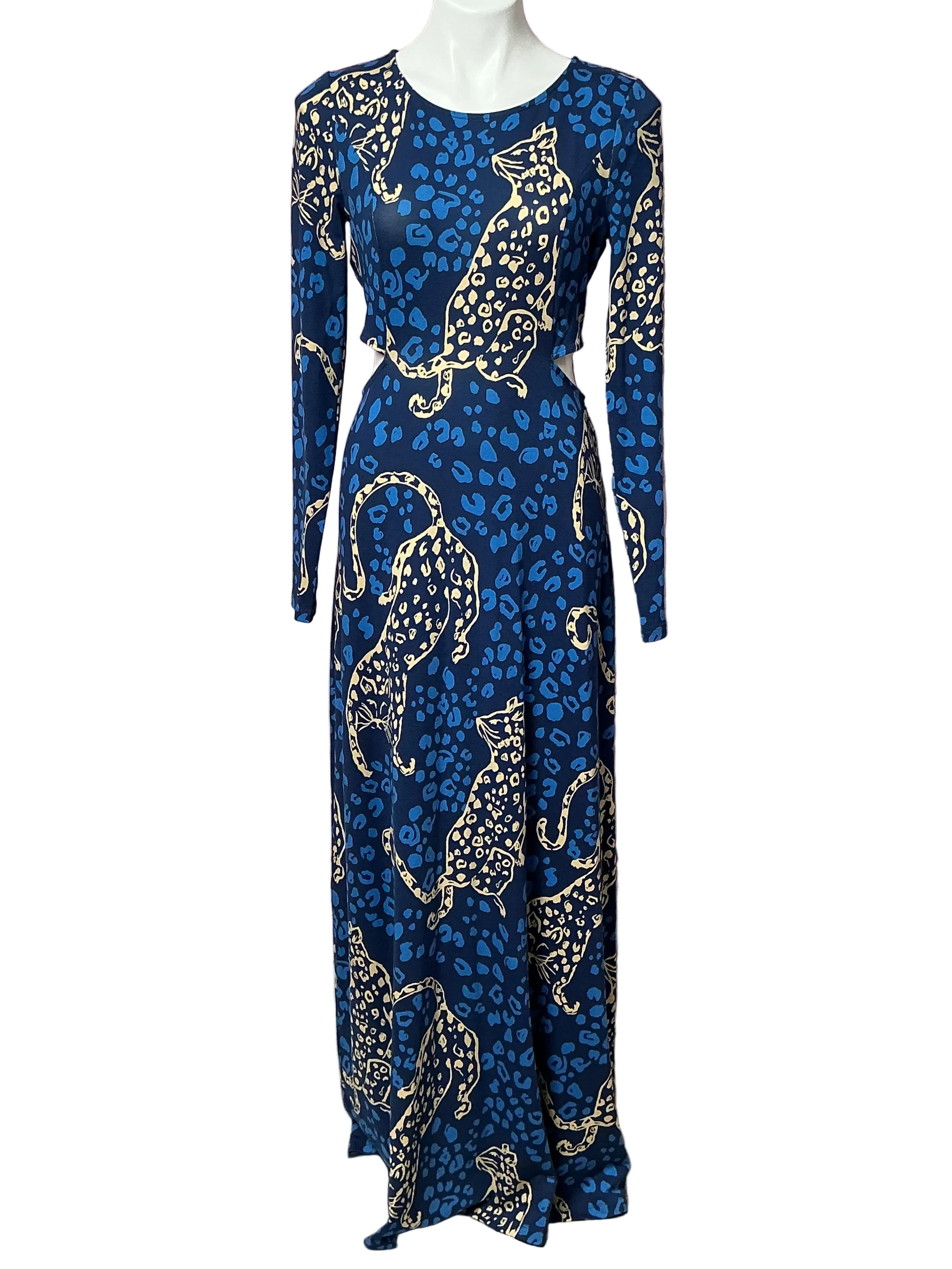 Lilly Pulitzer NWT - Stirling Long Sleeve Maxi - Low Tide Navy Oversized Easy To Spot - Size M