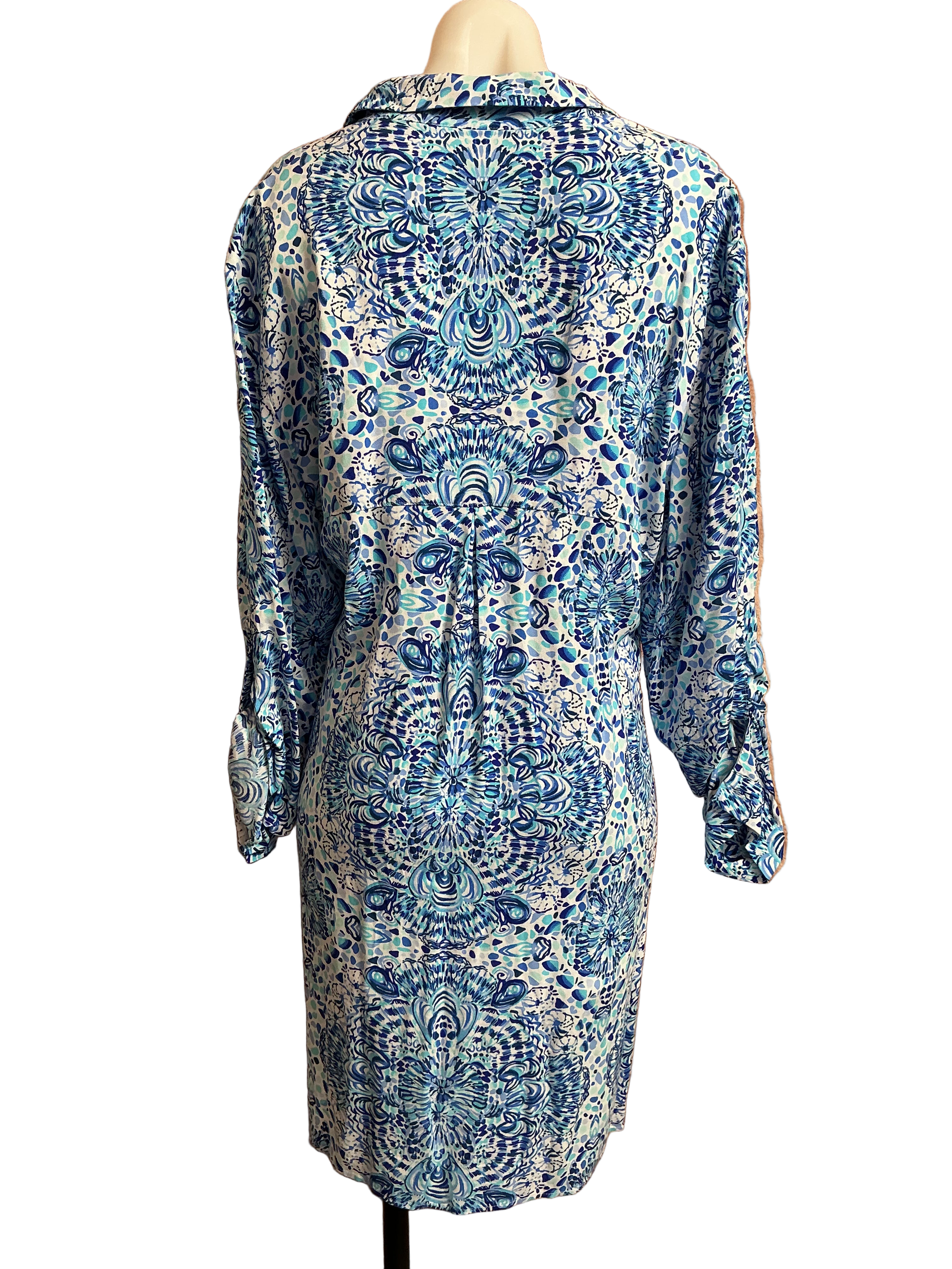 Lilly Pulitzer NWT Lillith Tunic Dress Resort White Call My Shell Phone Engineered Dress - Size XL