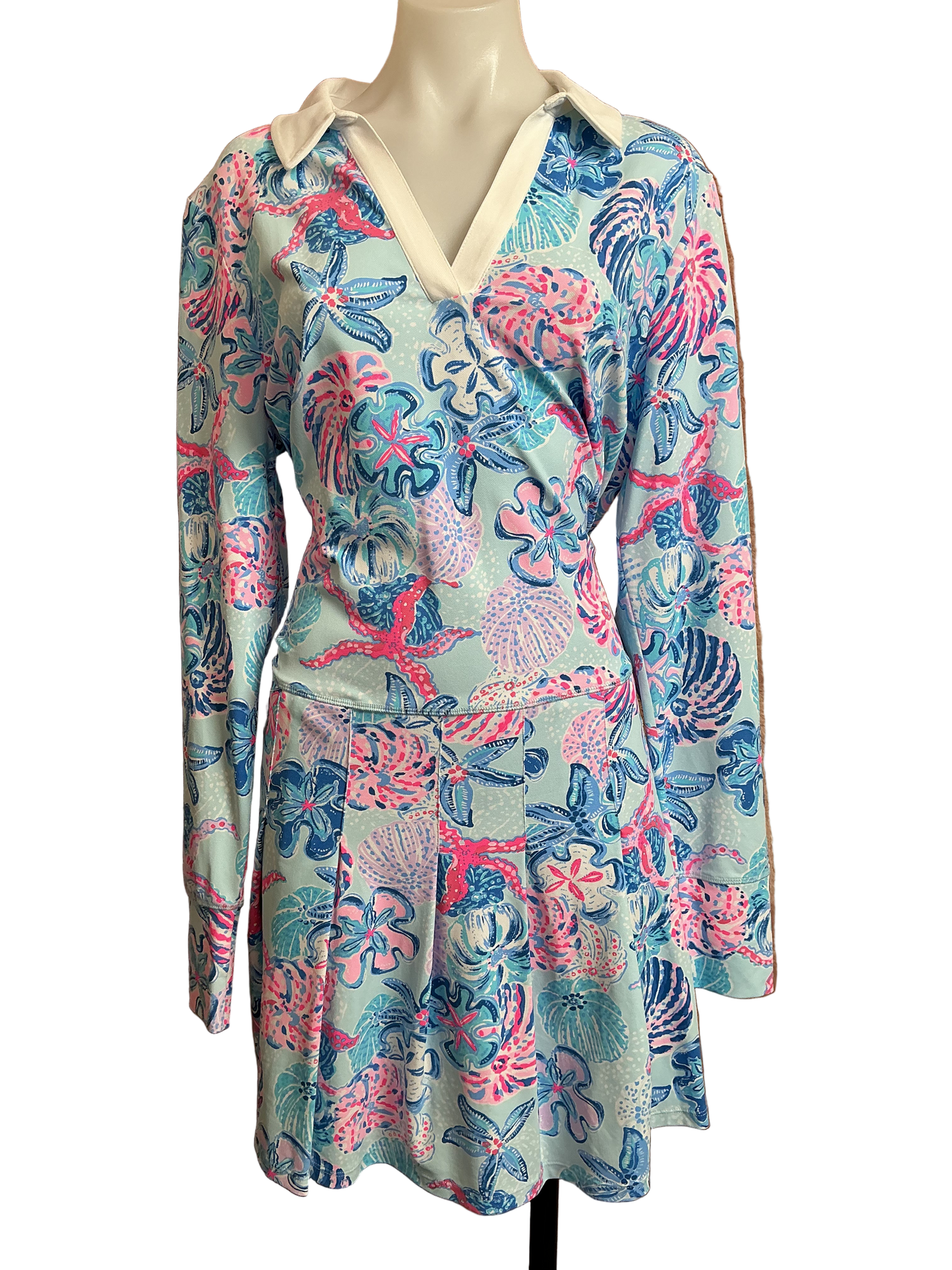 Lilly Pulitzer NWT Turtle Club Dress UPF 50+ Multi Bahamas BeachComber - Size XL