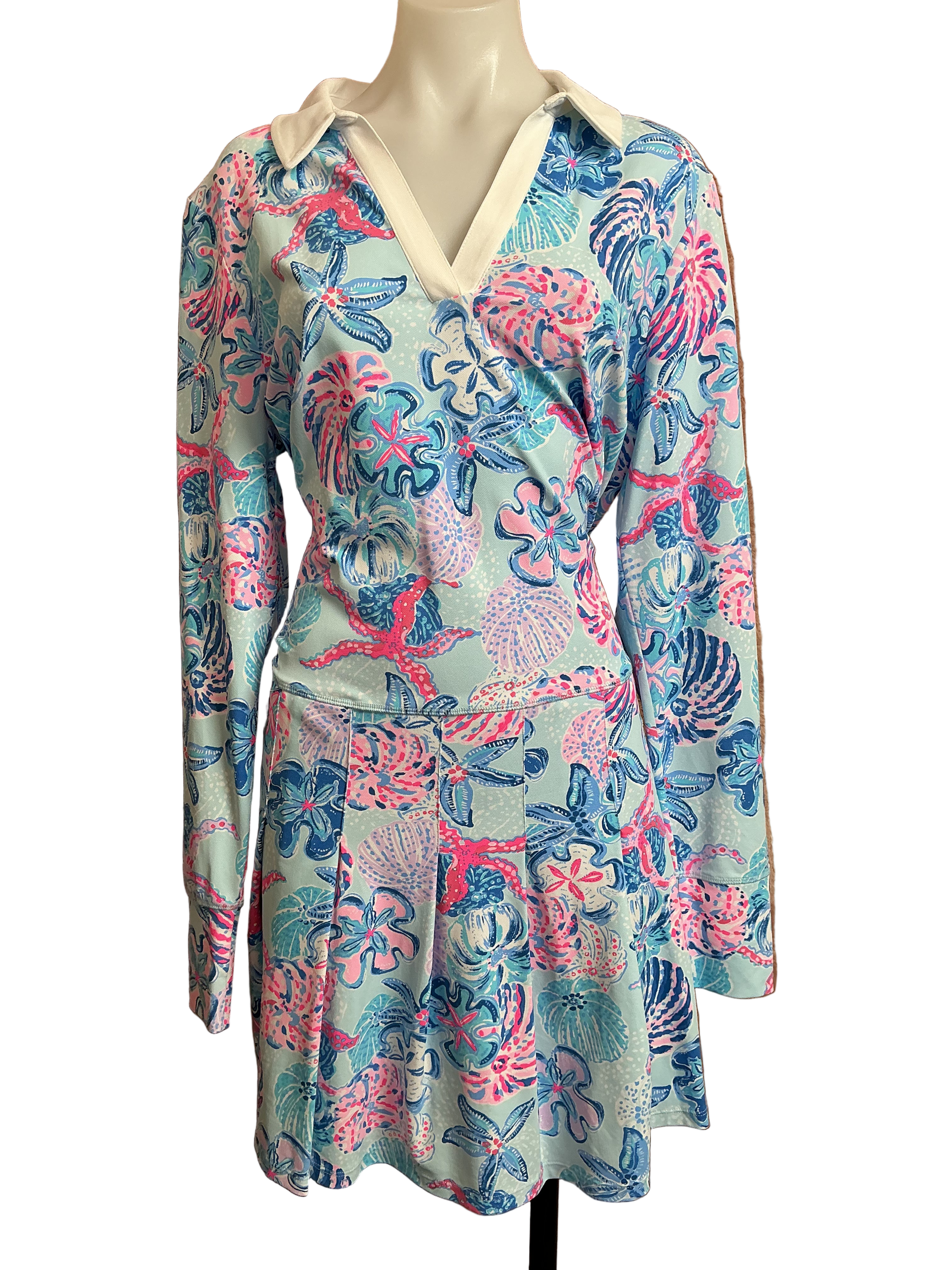 Lilly Pulitzer NWT Turtle Club Dress UPF 50+ Multi Bahamas BeachComber - Size XL