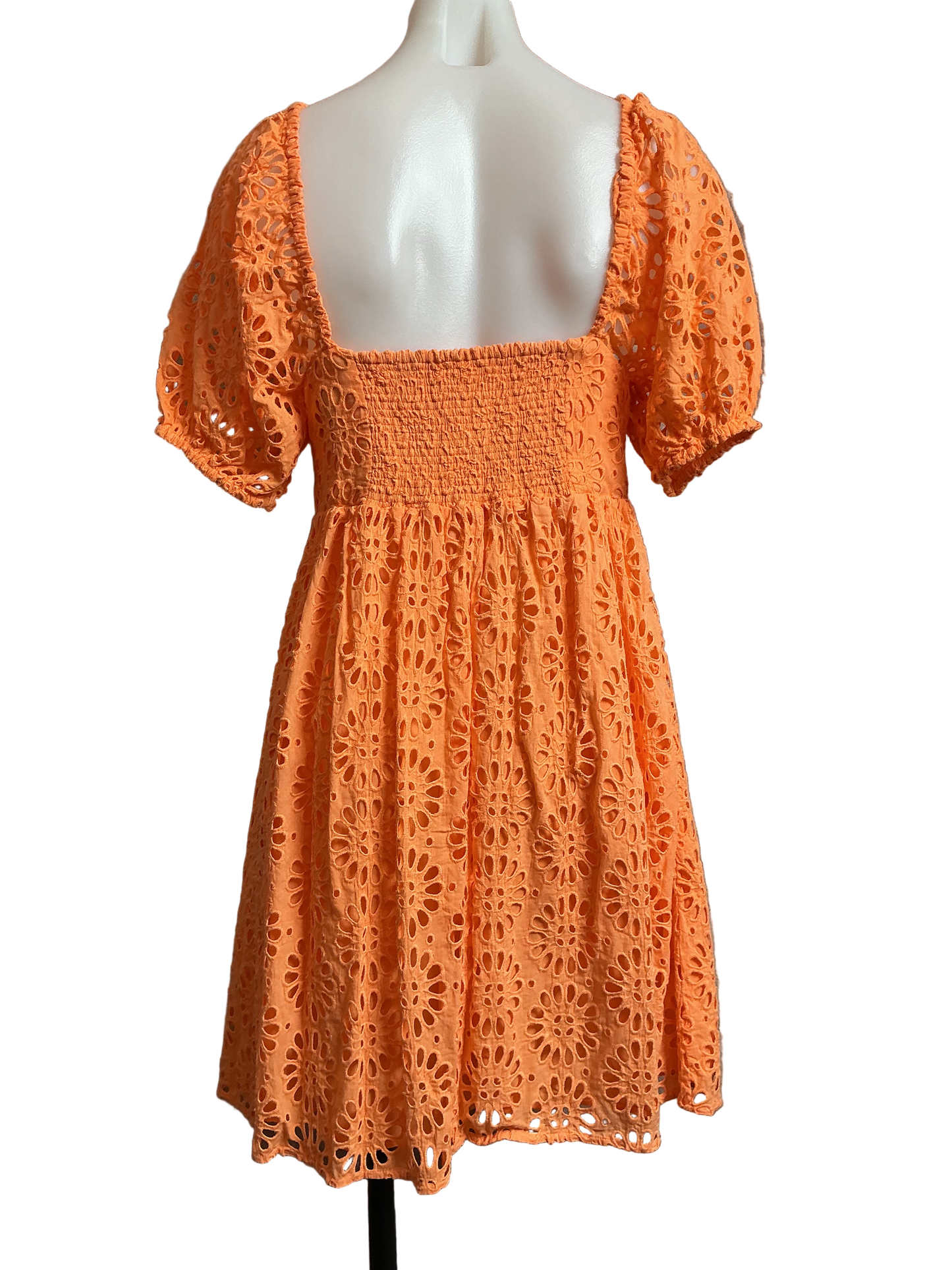 Lilly Pulitzer Kay Babydoll Dress - Cantaloupe Oversized Pinwheel Eyelet- Size 0
