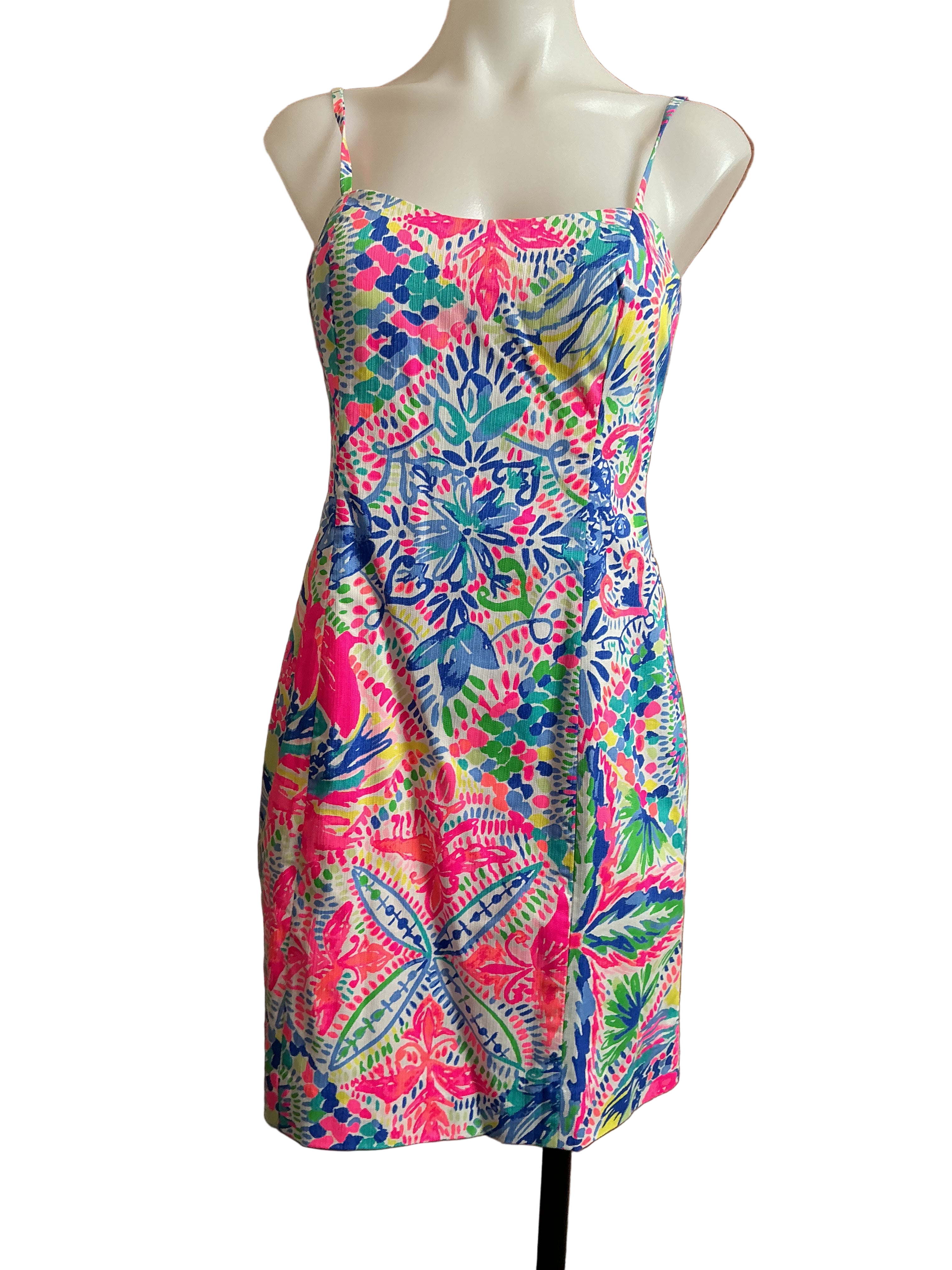 Lilly Pulitzer NWT Shelli Stretch Shift Multi Dancing On The Deck - Size 2
