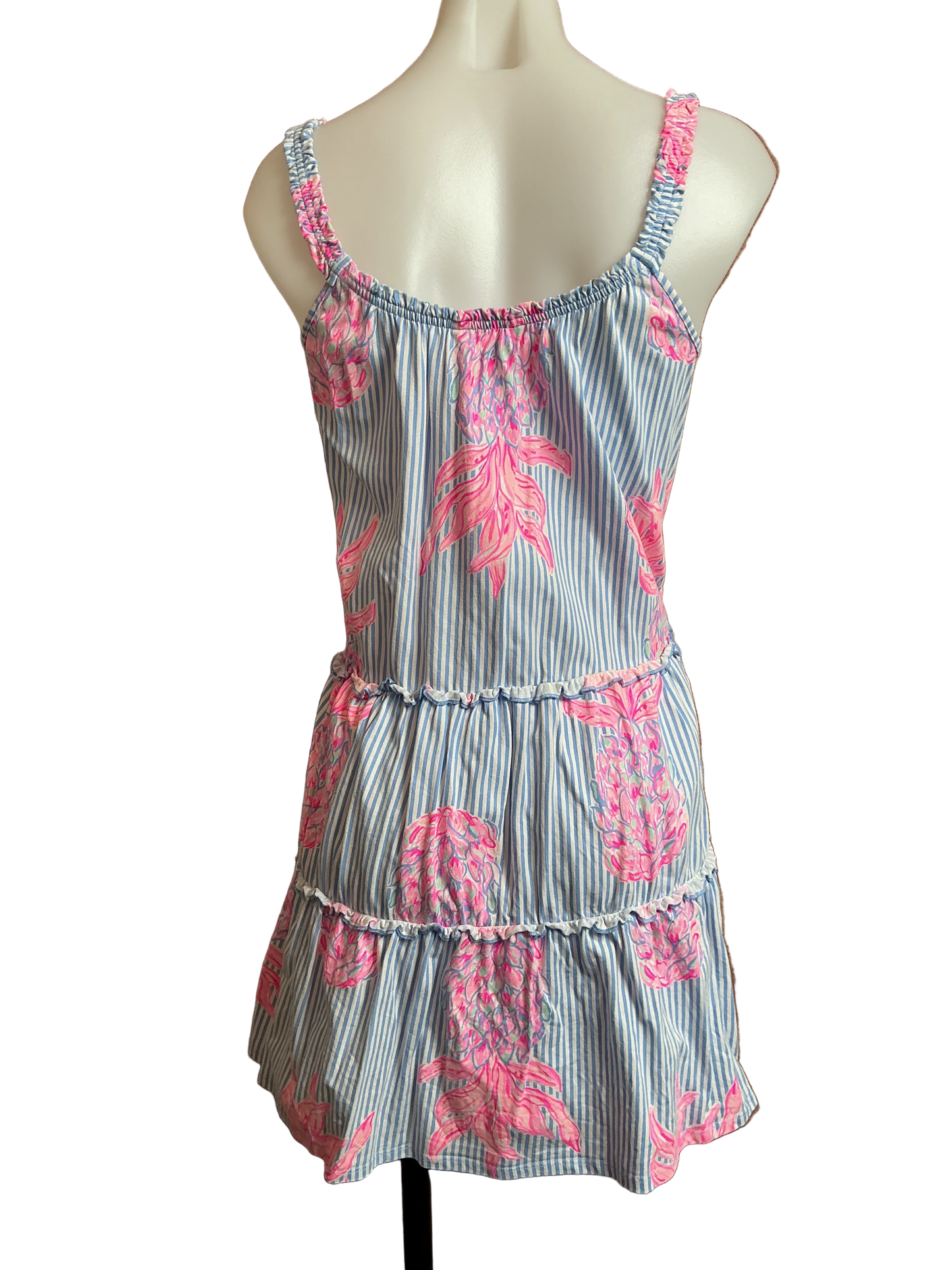 Lilly Pulitzer Loro tiered ruffle tank dress in the Blue Peri Rum Swizzle print - Size XS (Hard To Find)