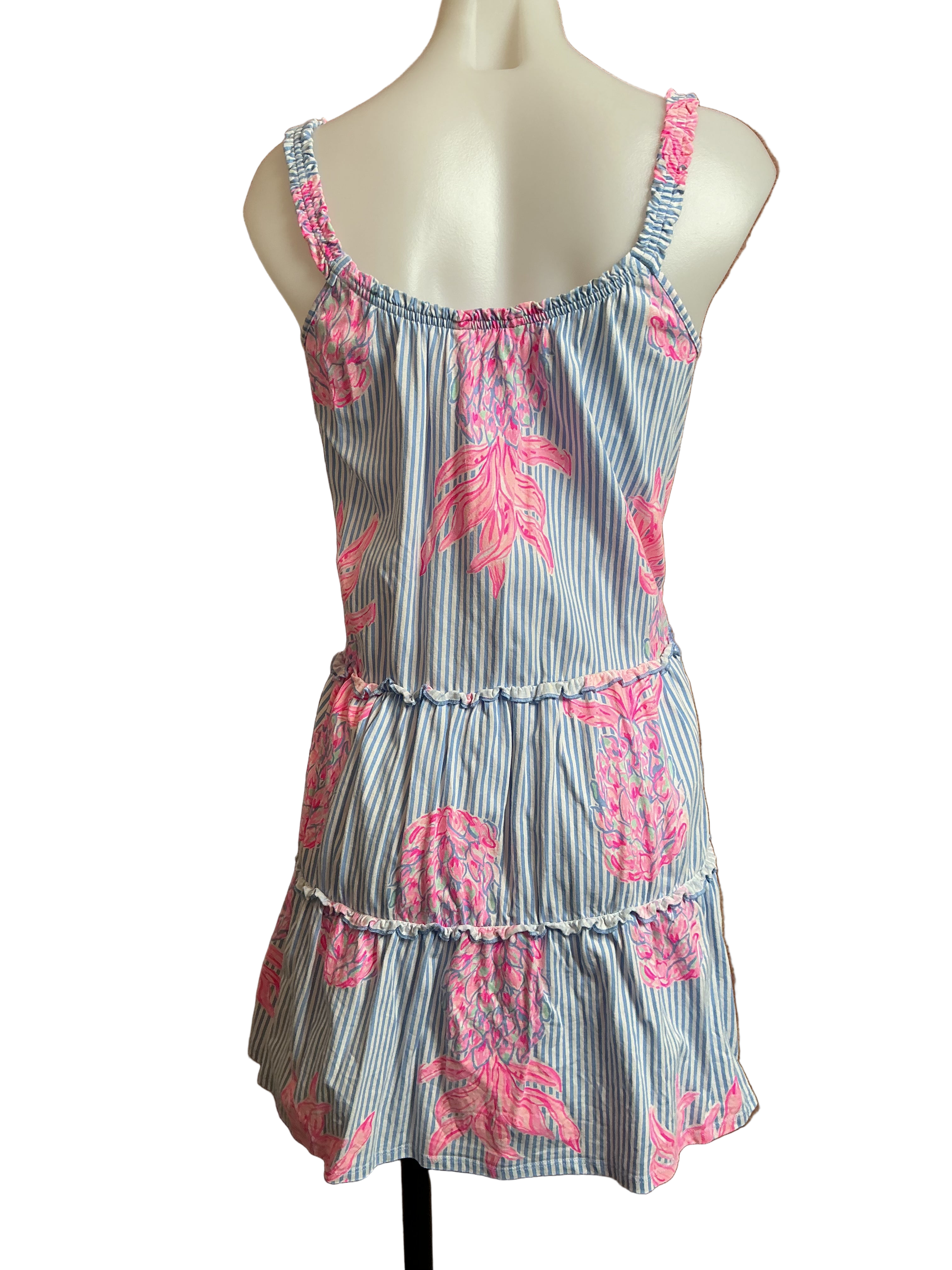 Lilly Pulitzer Loro tiered ruffle tank dress in the Blue Peri Rum Swizzle print - Size XS (Hard To Find)