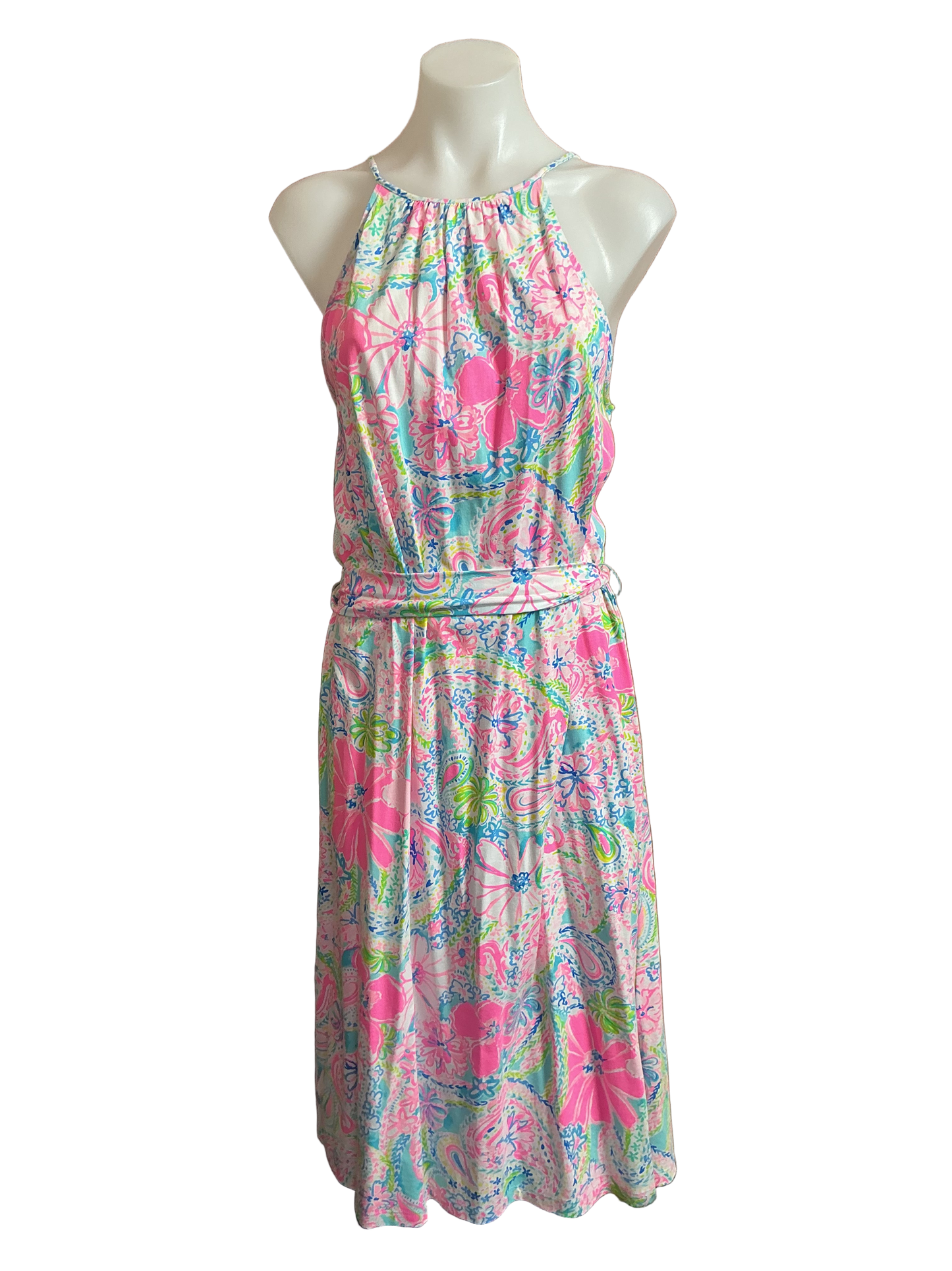 Lilly Pulitzer Mabry Midi Dress Flock Full of Fun - Size L